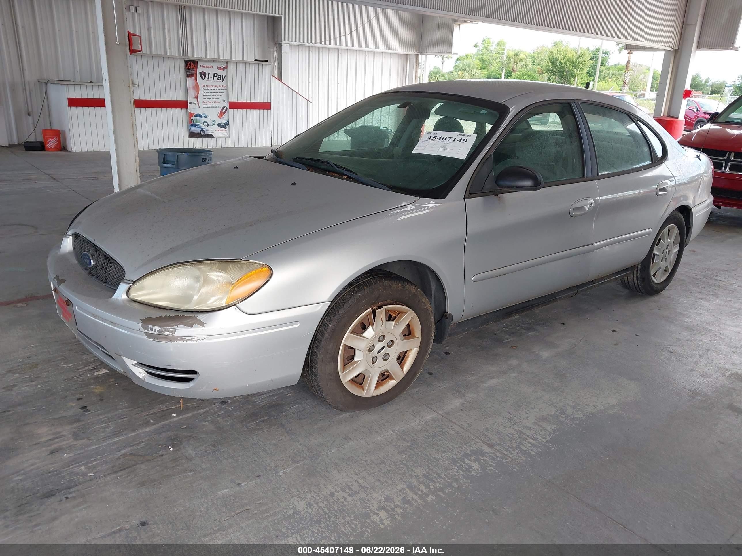 2007 Ford Taurus Se Silver vin: 1FAFP53U87A156377