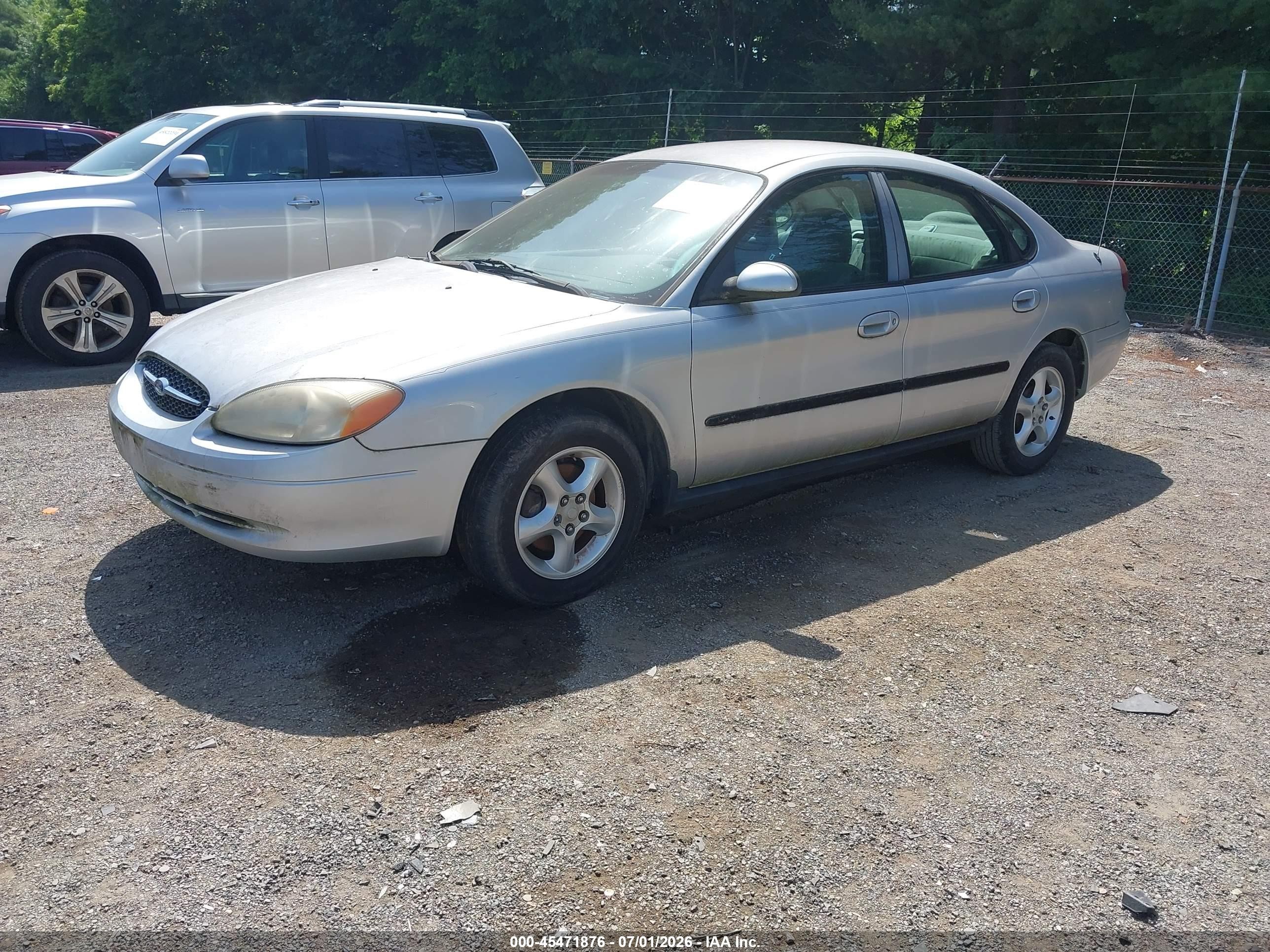 2001 Ford Taurus Se Silver vin: 1FAFP53U91G147644