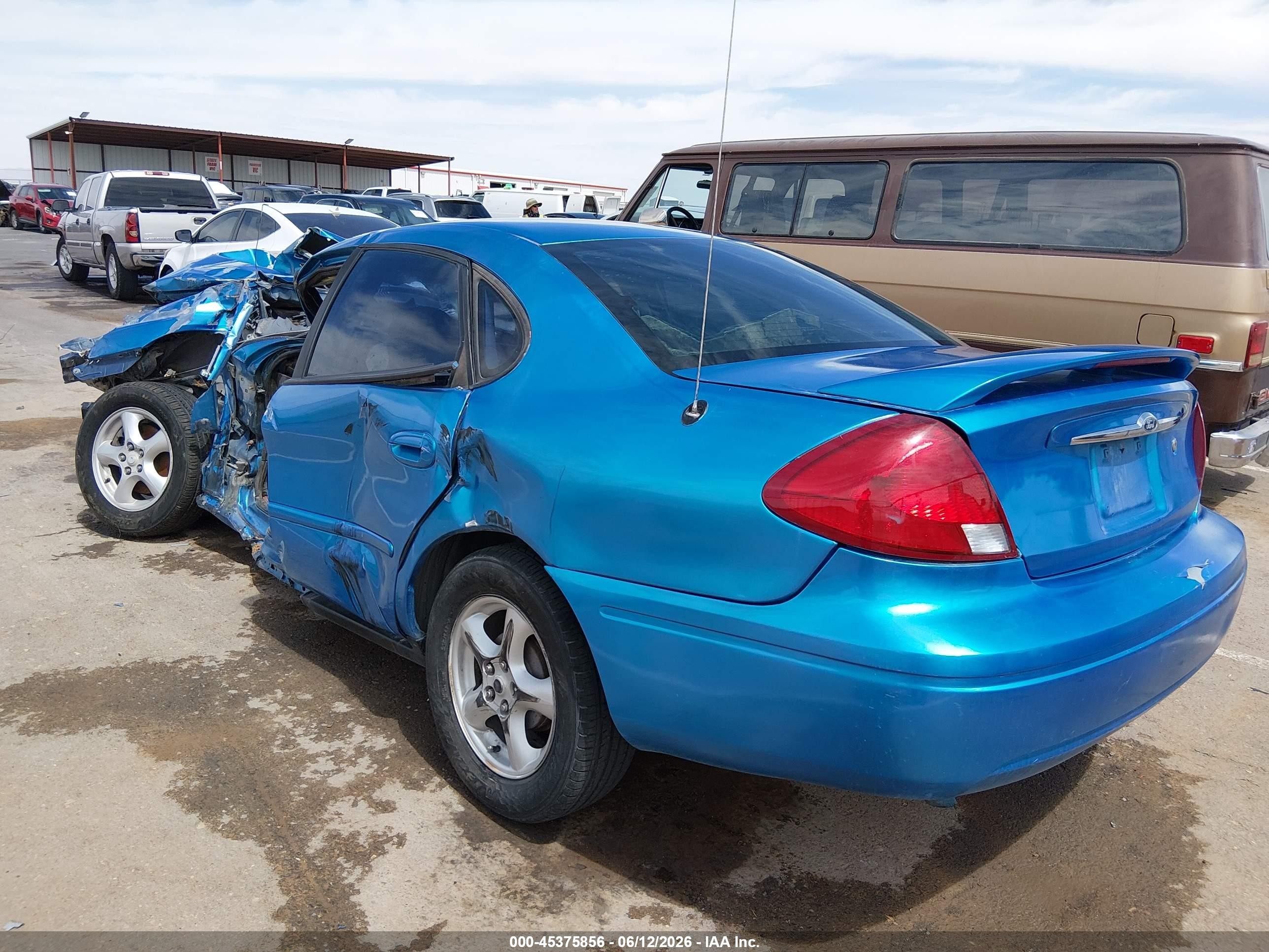 2002 Ford Taurus Se Standard Blue vin: 1FAFP53U92G224059