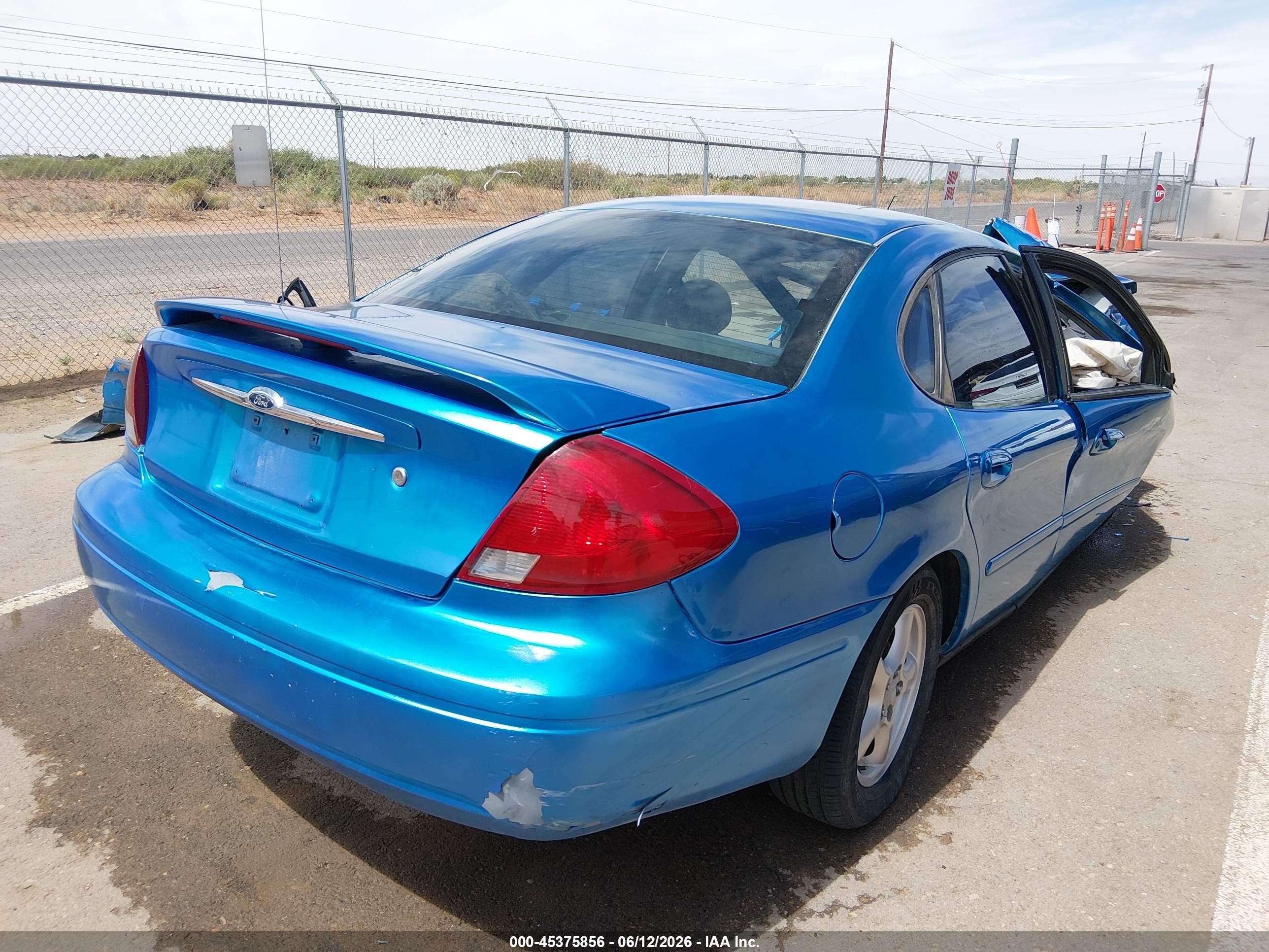 2002 Ford Taurus Se Standard Blue vin: 1FAFP53U92G224059
