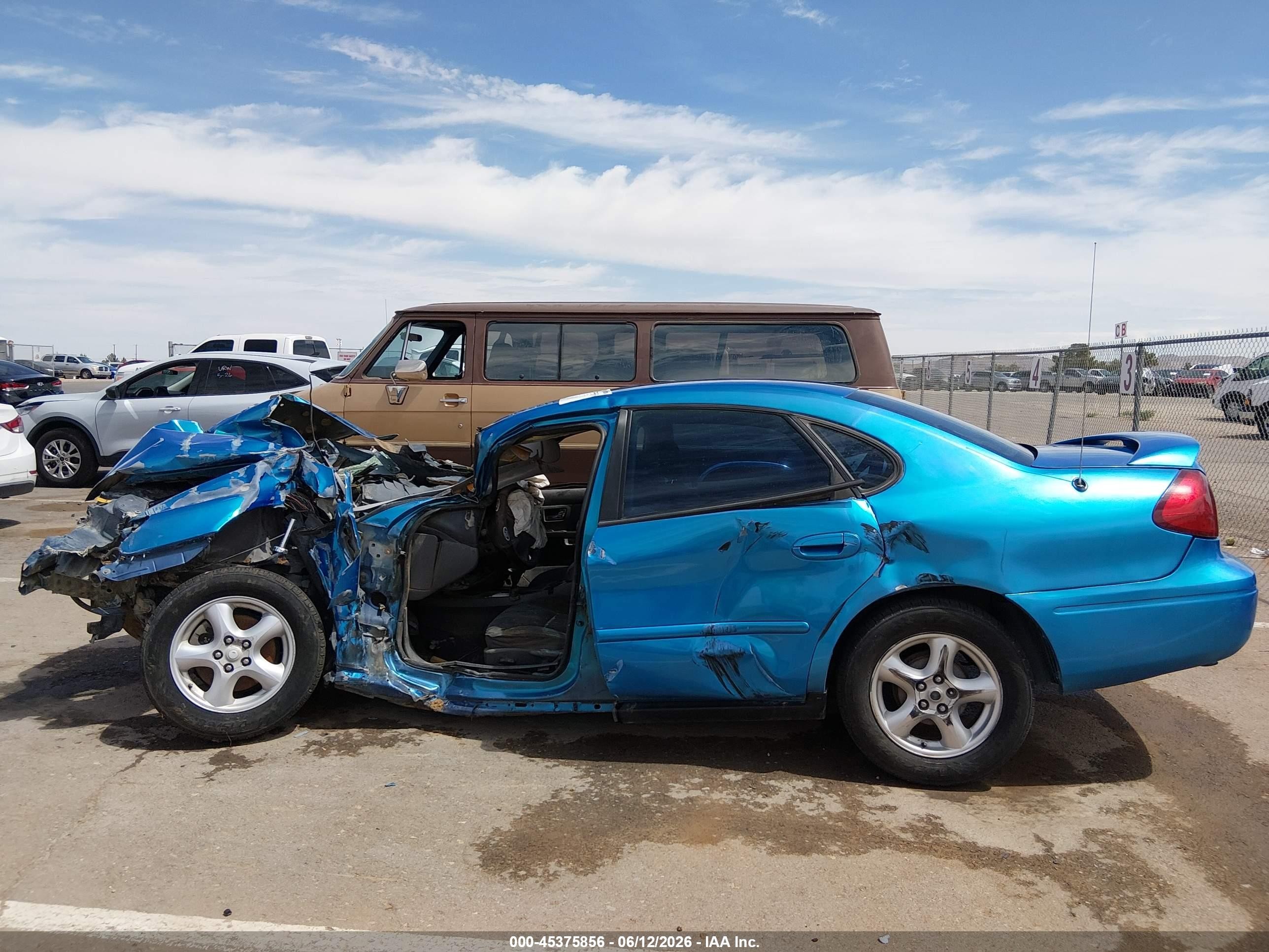 2002 Ford Taurus Se Standard Blue vin: 1FAFP53U92G224059