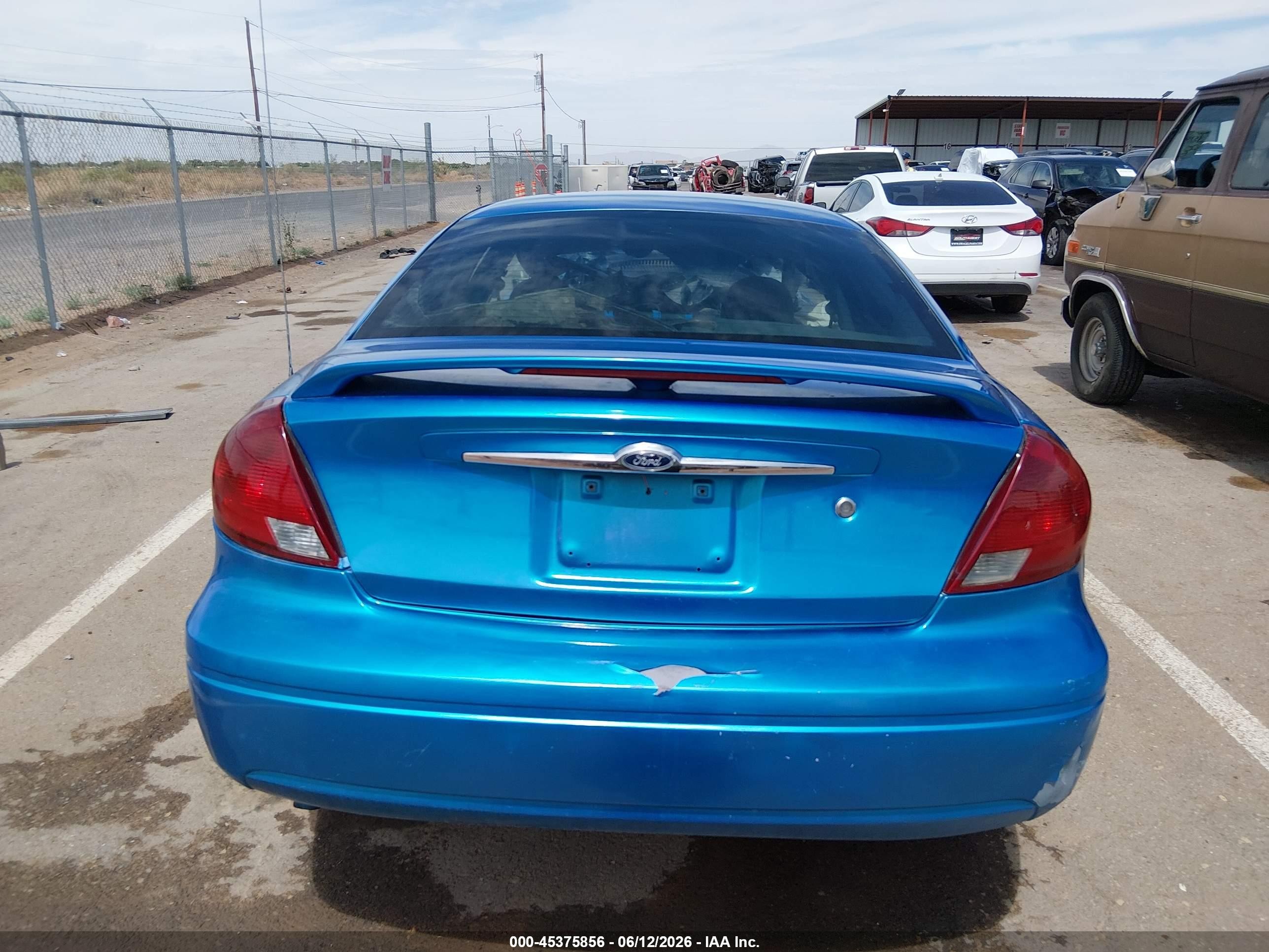 2002 Ford Taurus Se Standard Blue vin: 1FAFP53U92G224059