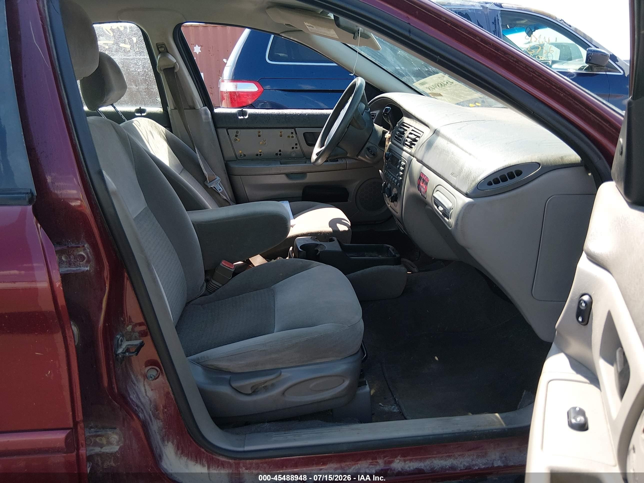 2006 Ford Taurus Se Темно-бордовый vin: 1FAFP53U96A197566