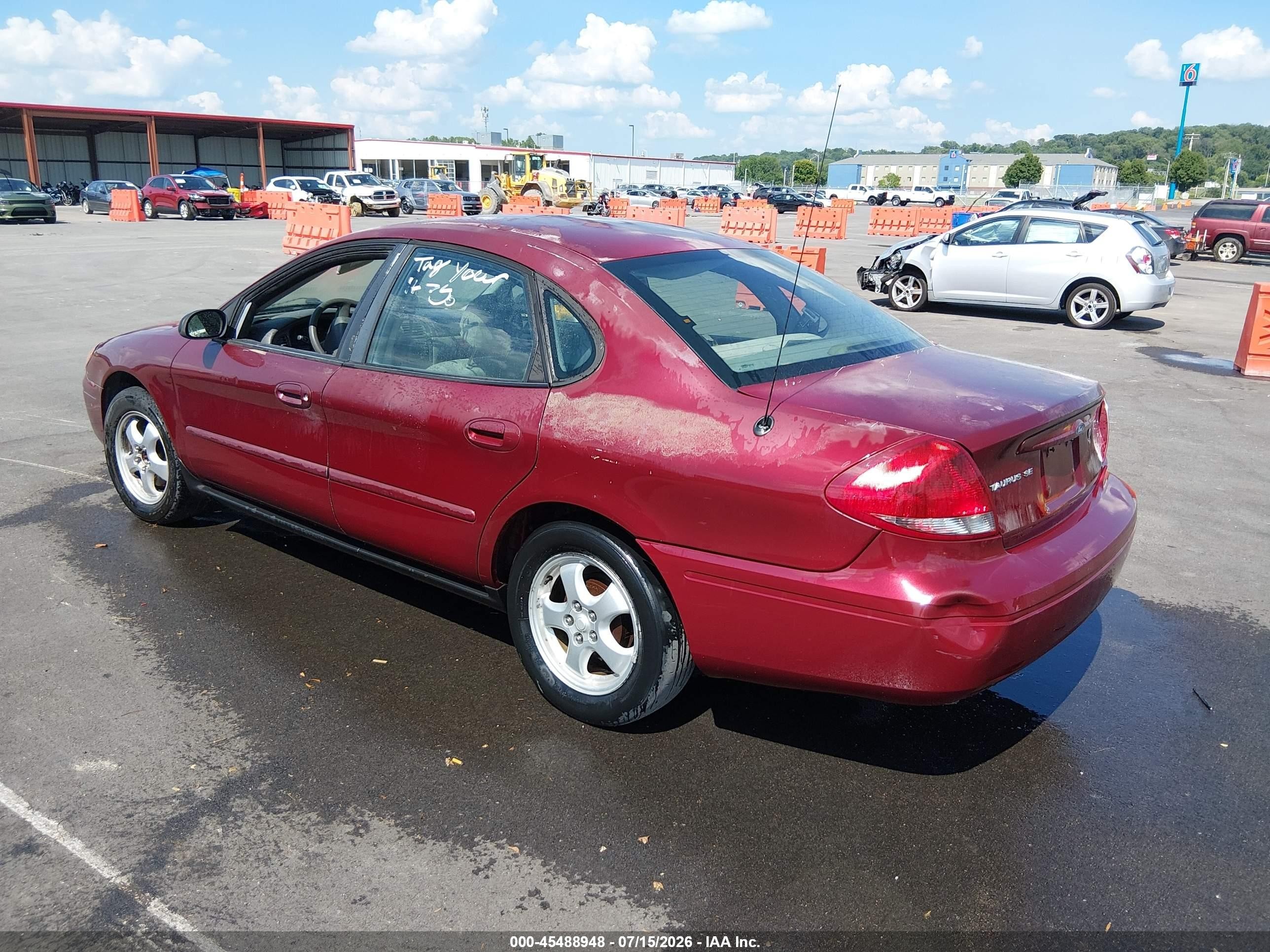 2006 Ford Taurus Se Темно-бордовый vin: 1FAFP53U96A197566