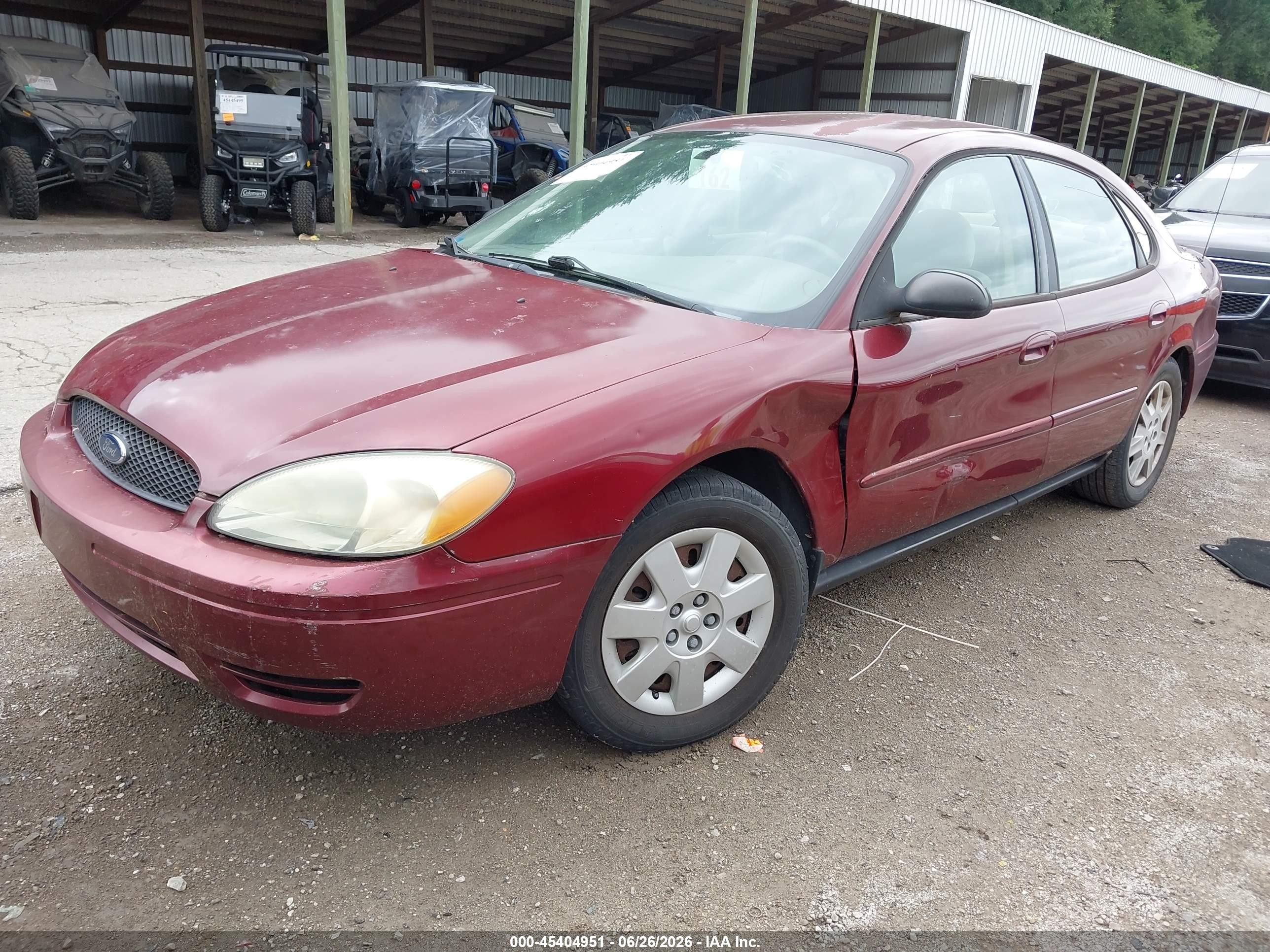 2007 Ford Taurus Se Red vin: 1FAFP53U97A161815