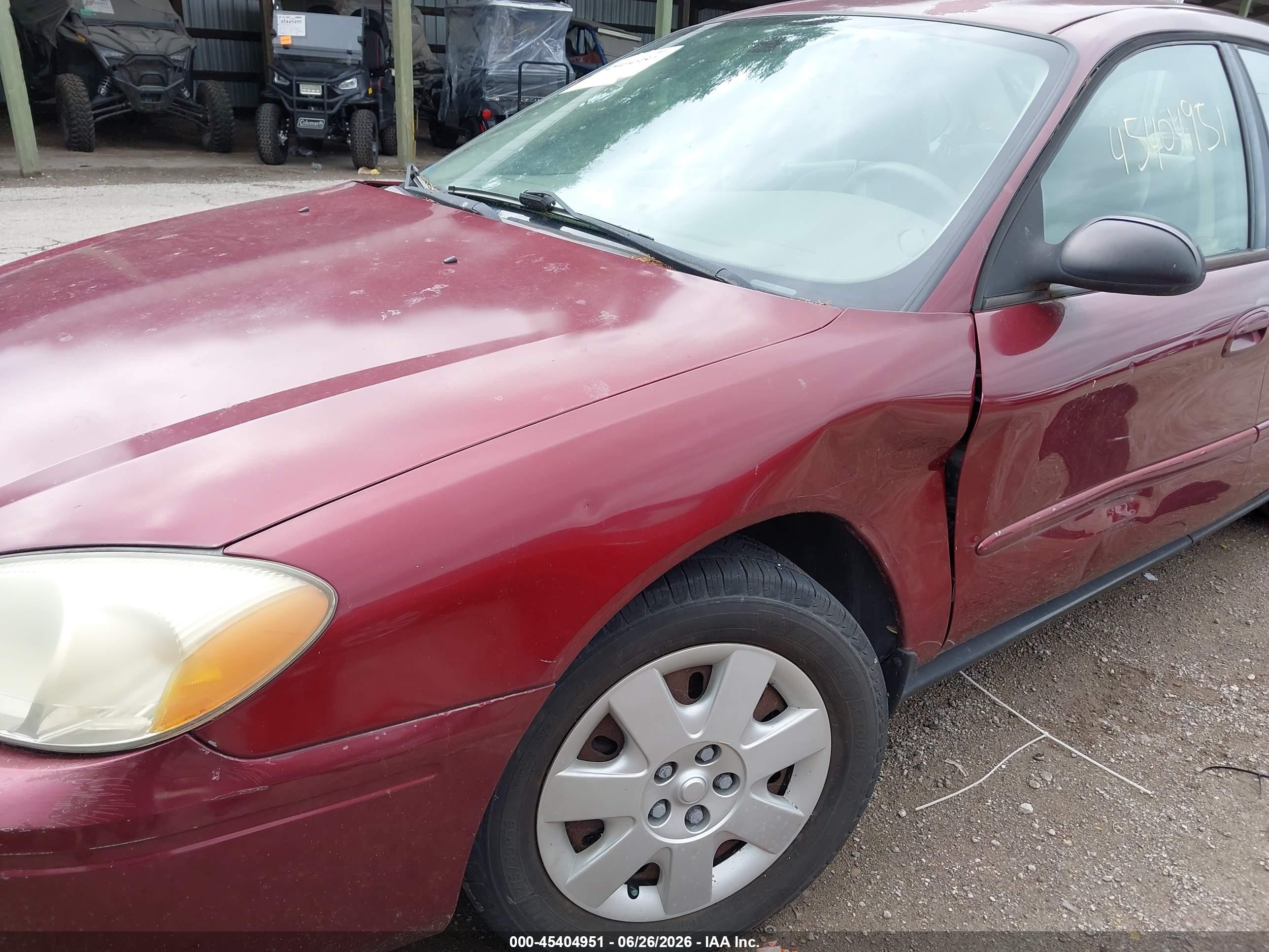 2007 Ford Taurus Se Red vin: 1FAFP53U97A161815