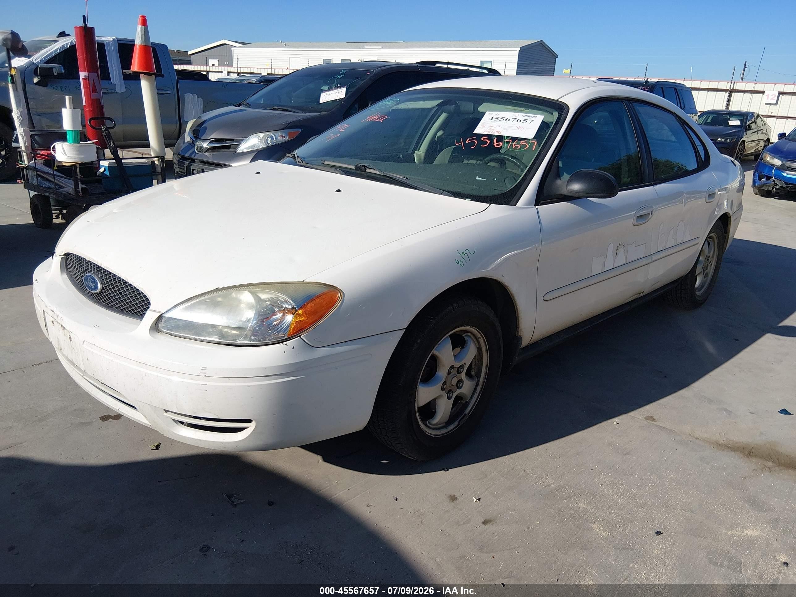 2007 Ford Taurus Se White vin: 1FAFP53U97A196371