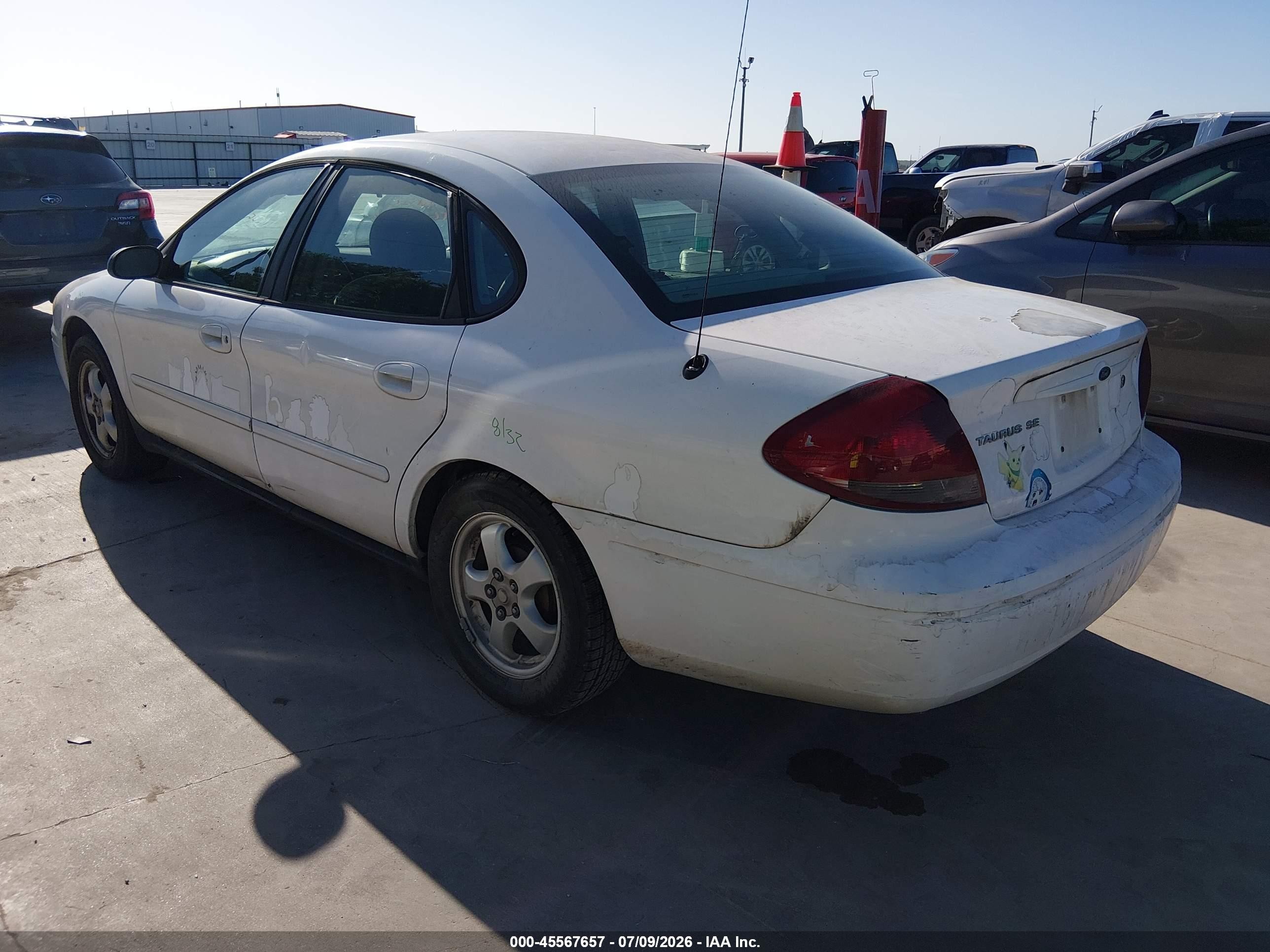 2007 Ford Taurus Se White vin: 1FAFP53U97A196371
