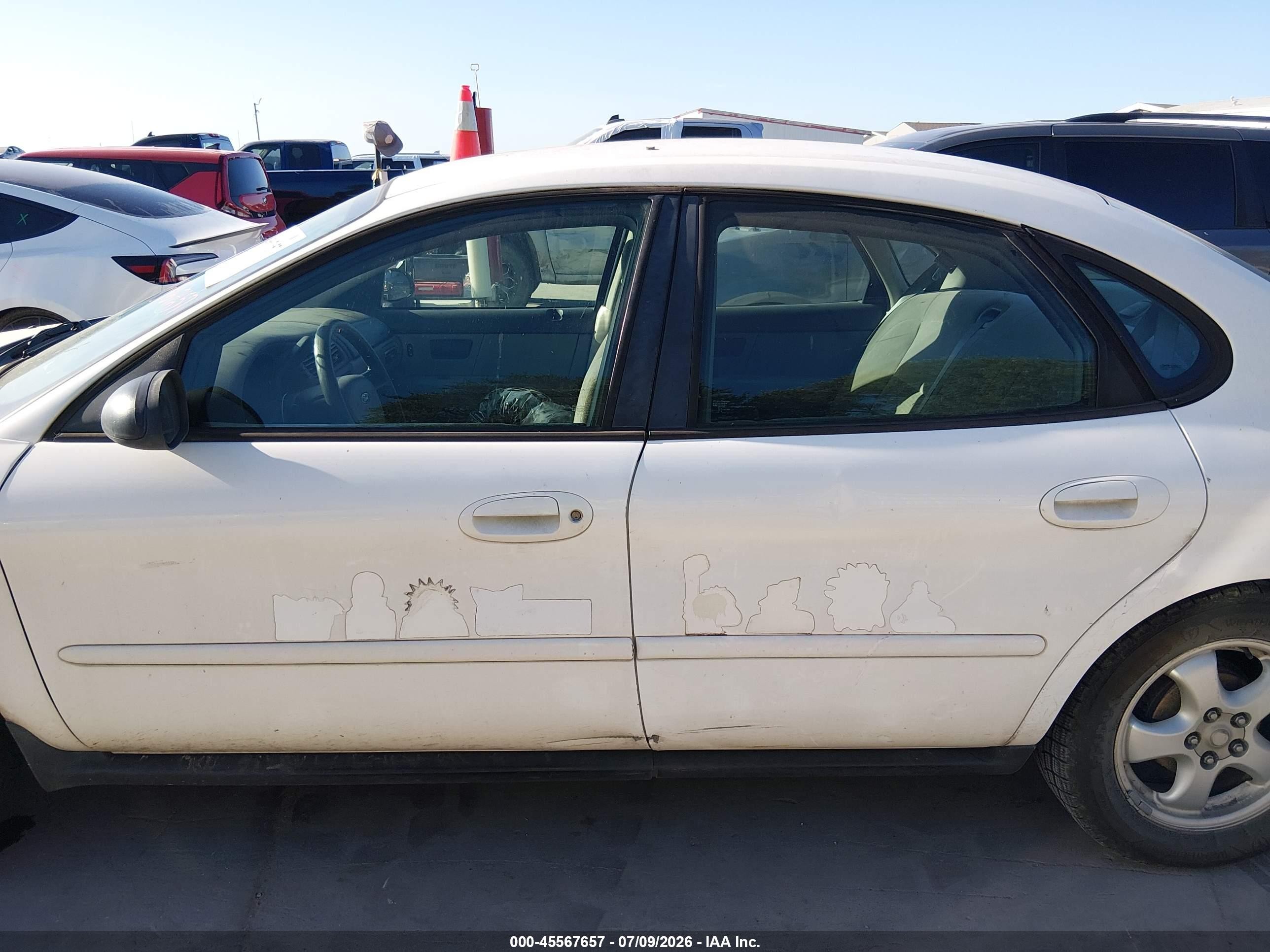 2007 Ford Taurus Se White vin: 1FAFP53U97A196371