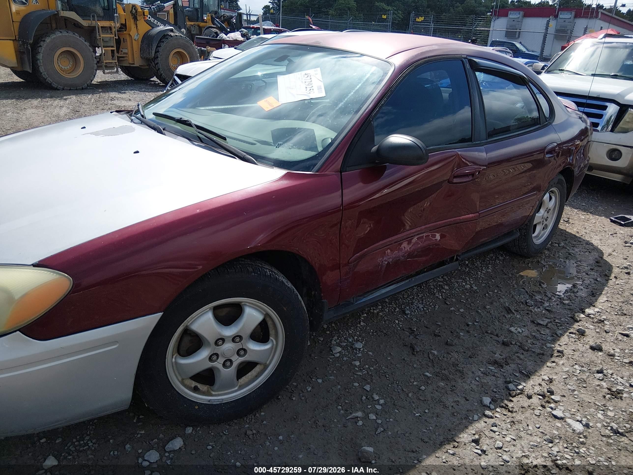 2007 Ford Taurus Se Maroon vin: 1FAFP53U97A207210