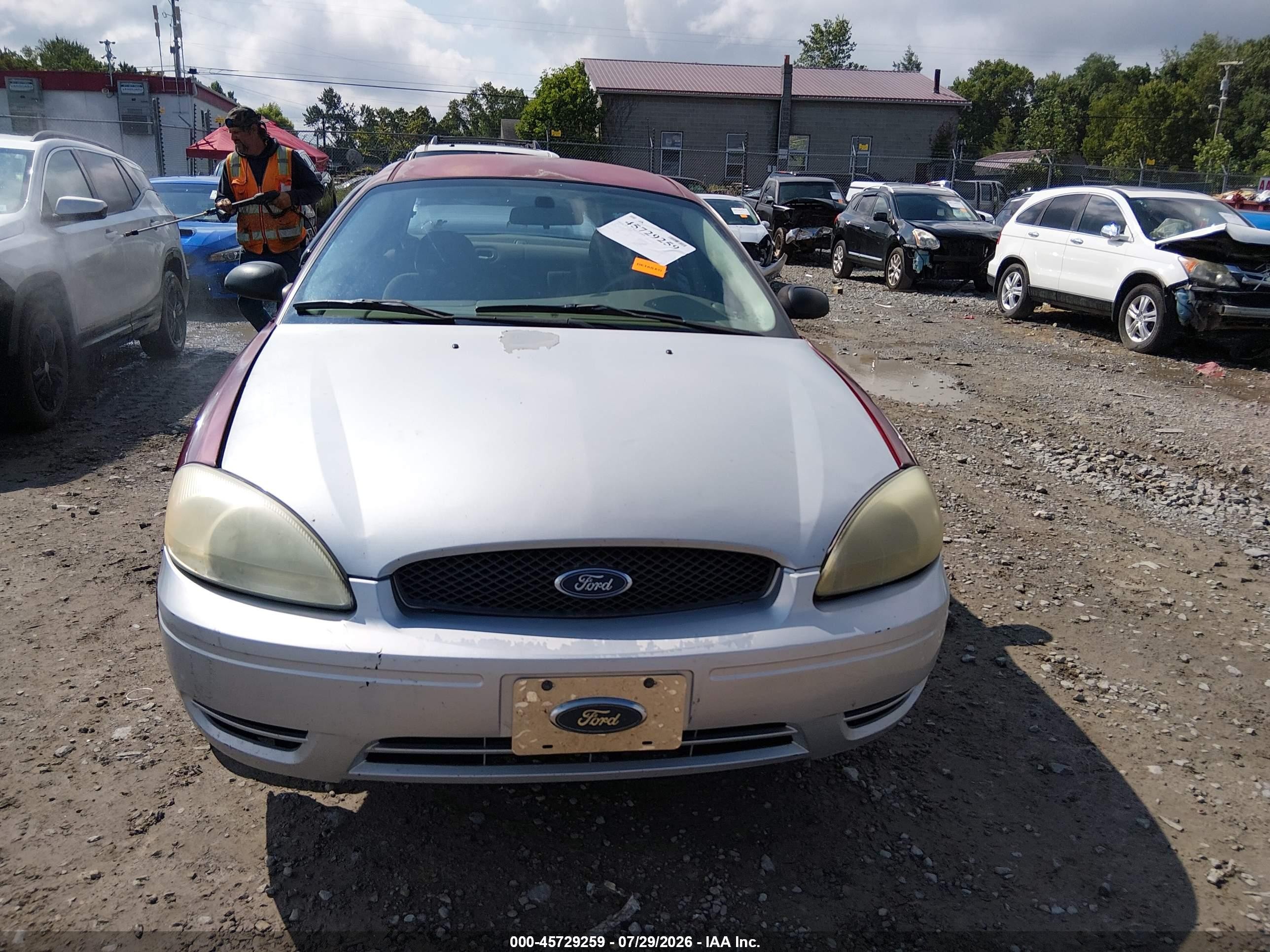 2007 Ford Taurus Se Maroon vin: 1FAFP53U97A207210