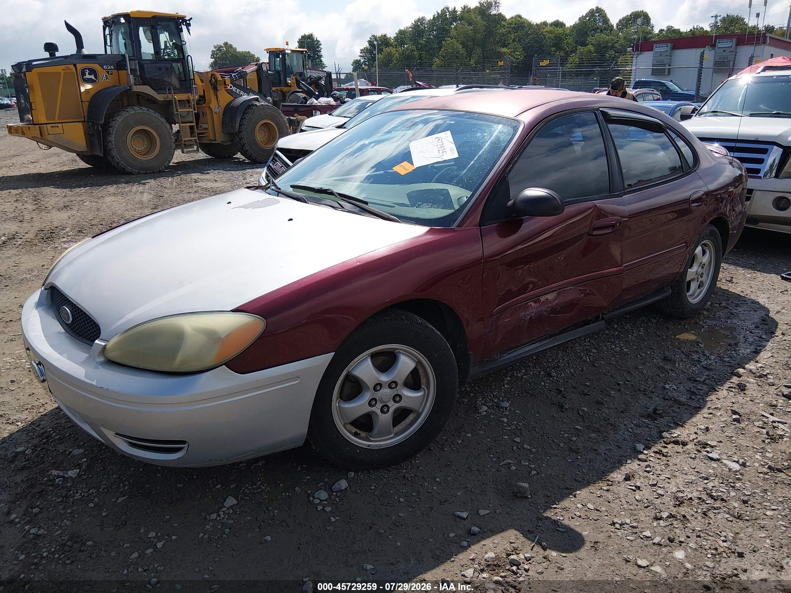 2007 Ford Taurus Se Maroon vin: 1FAFP53U97A207210
