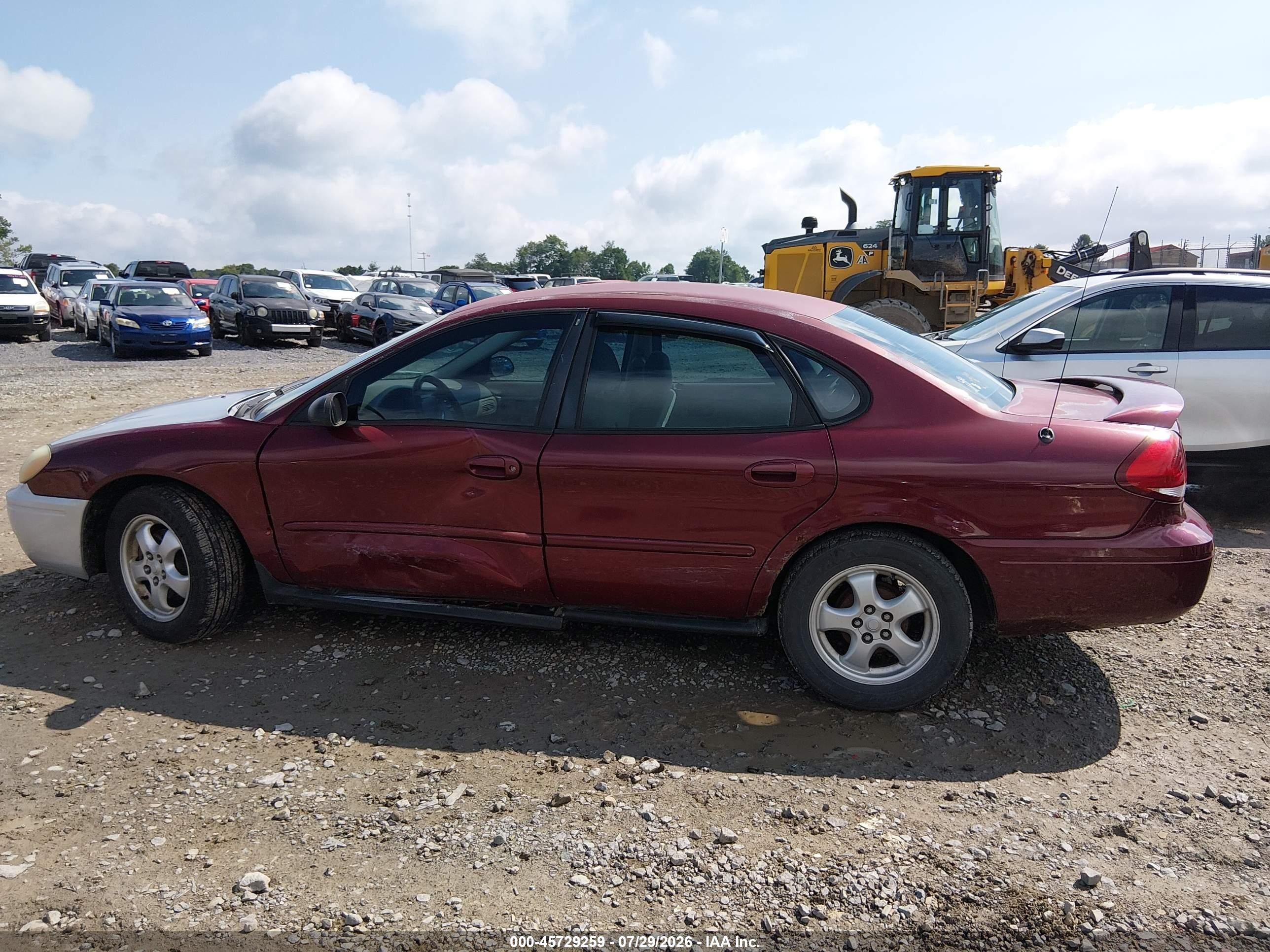 2007 Ford Taurus Se Maroon vin: 1FAFP53U97A207210