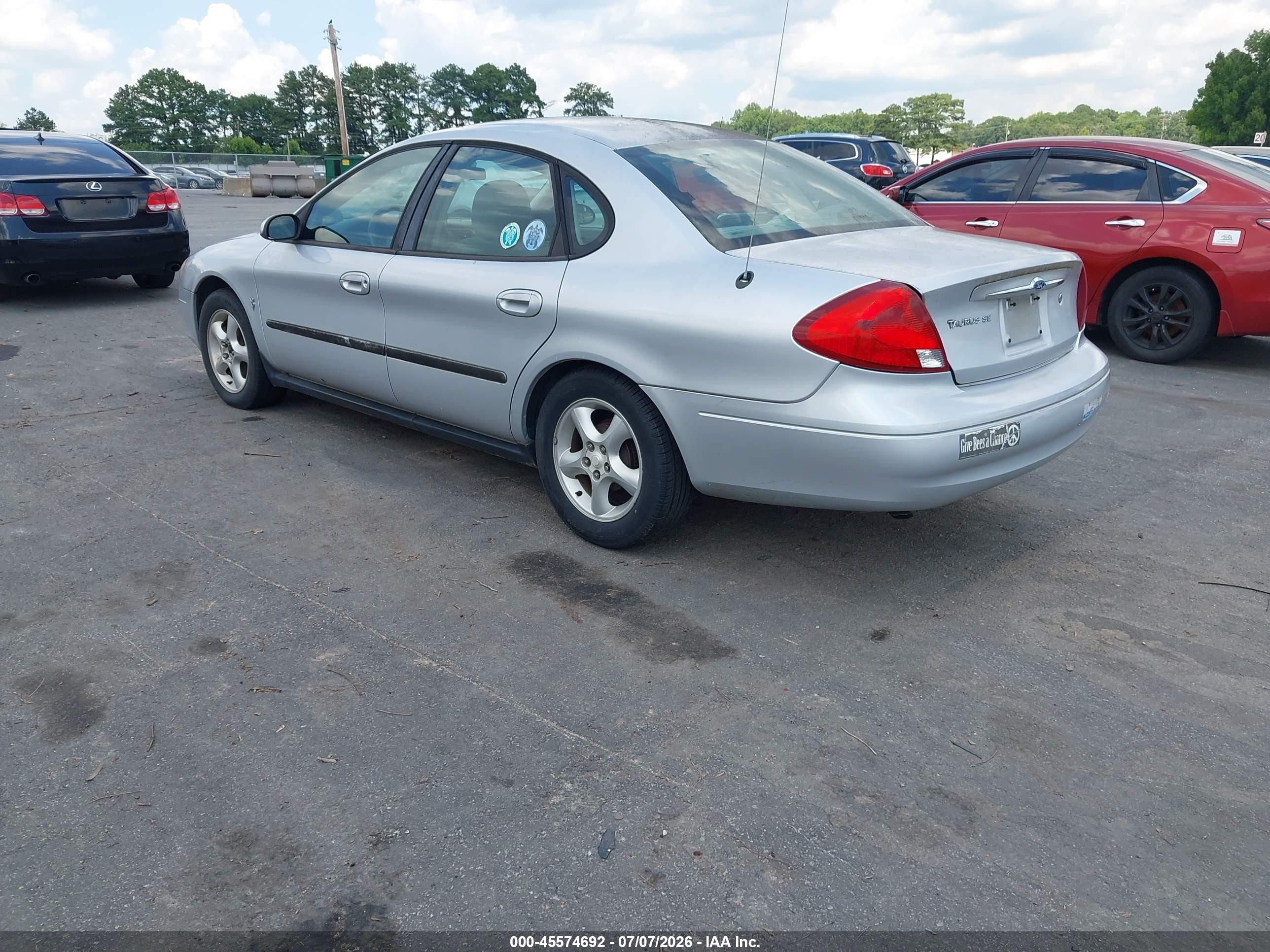 2001 Ford Taurus Se Silver vin: 1FAFP53UX1A192174