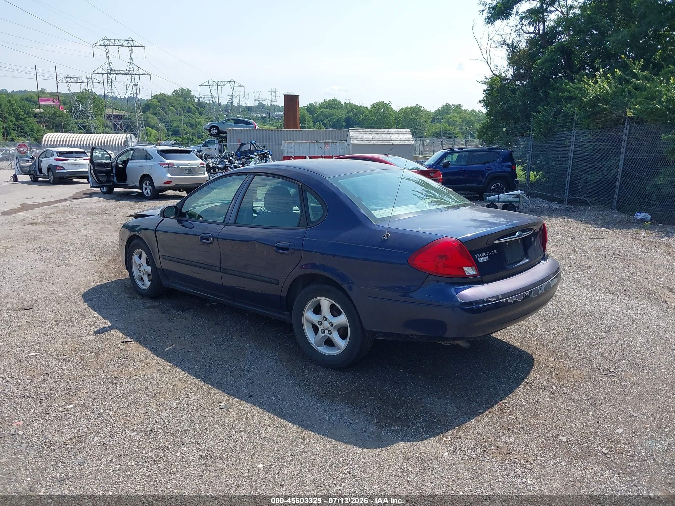 2001 Ford Taurus Se Синий vin: 1FAFP53UX1G127838