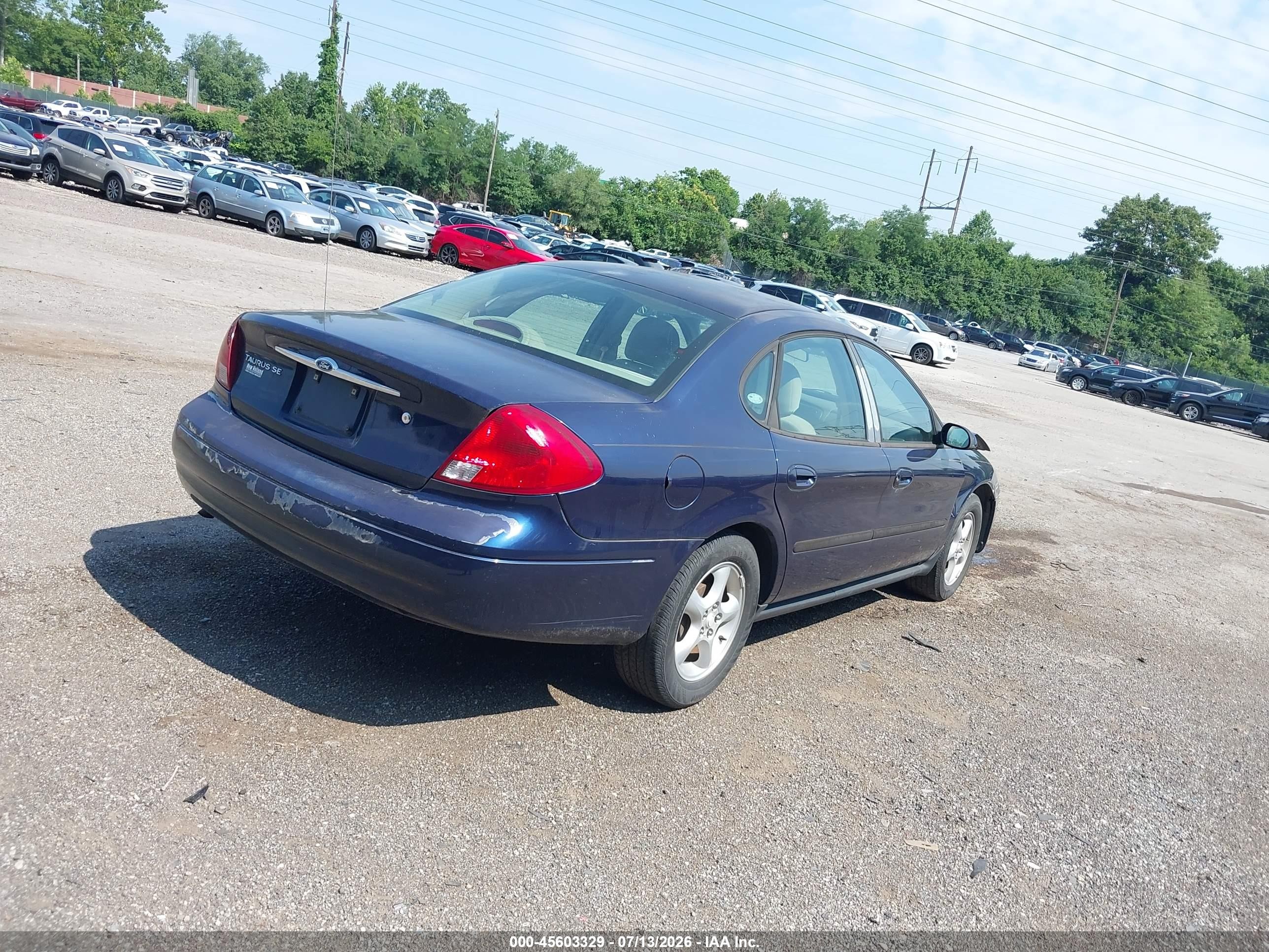 2001 Ford Taurus Se Синий vin: 1FAFP53UX1G127838