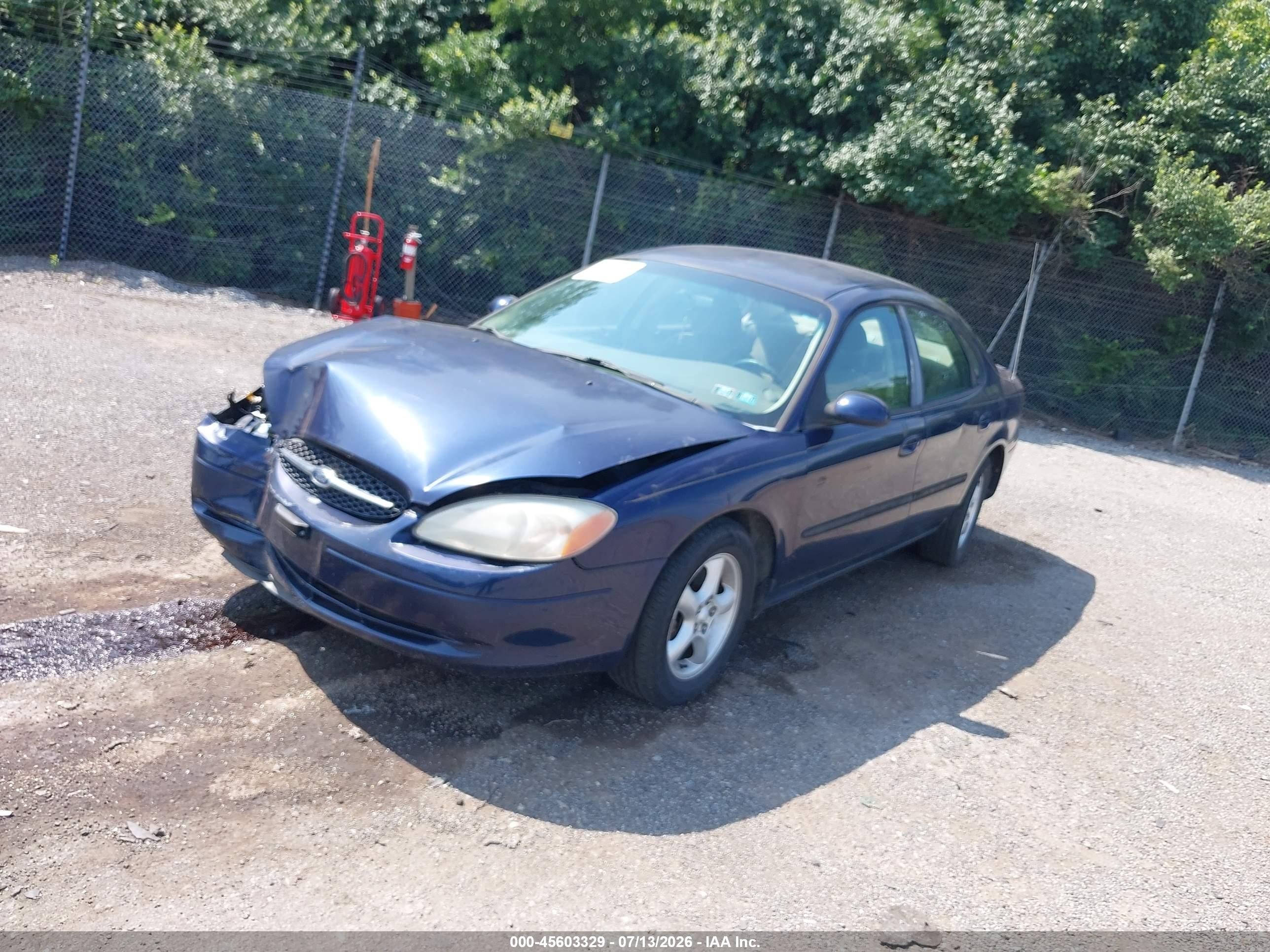 2001 Ford Taurus Se Синий vin: 1FAFP53UX1G127838