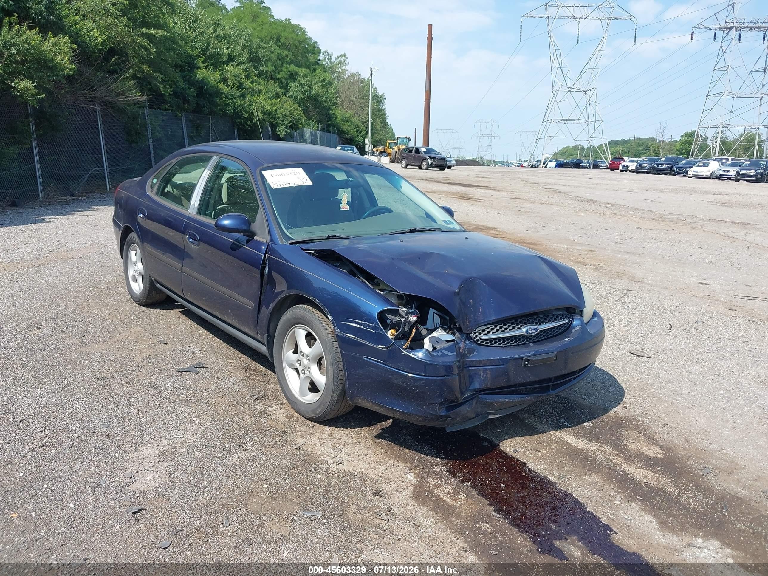 2001 Ford Taurus Se Синий vin: 1FAFP53UX1G127838