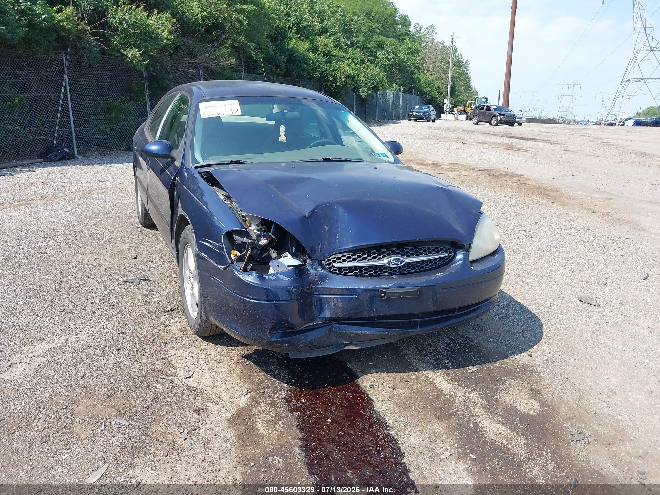 2001 Ford Taurus Se Синий vin: 1FAFP53UX1G127838