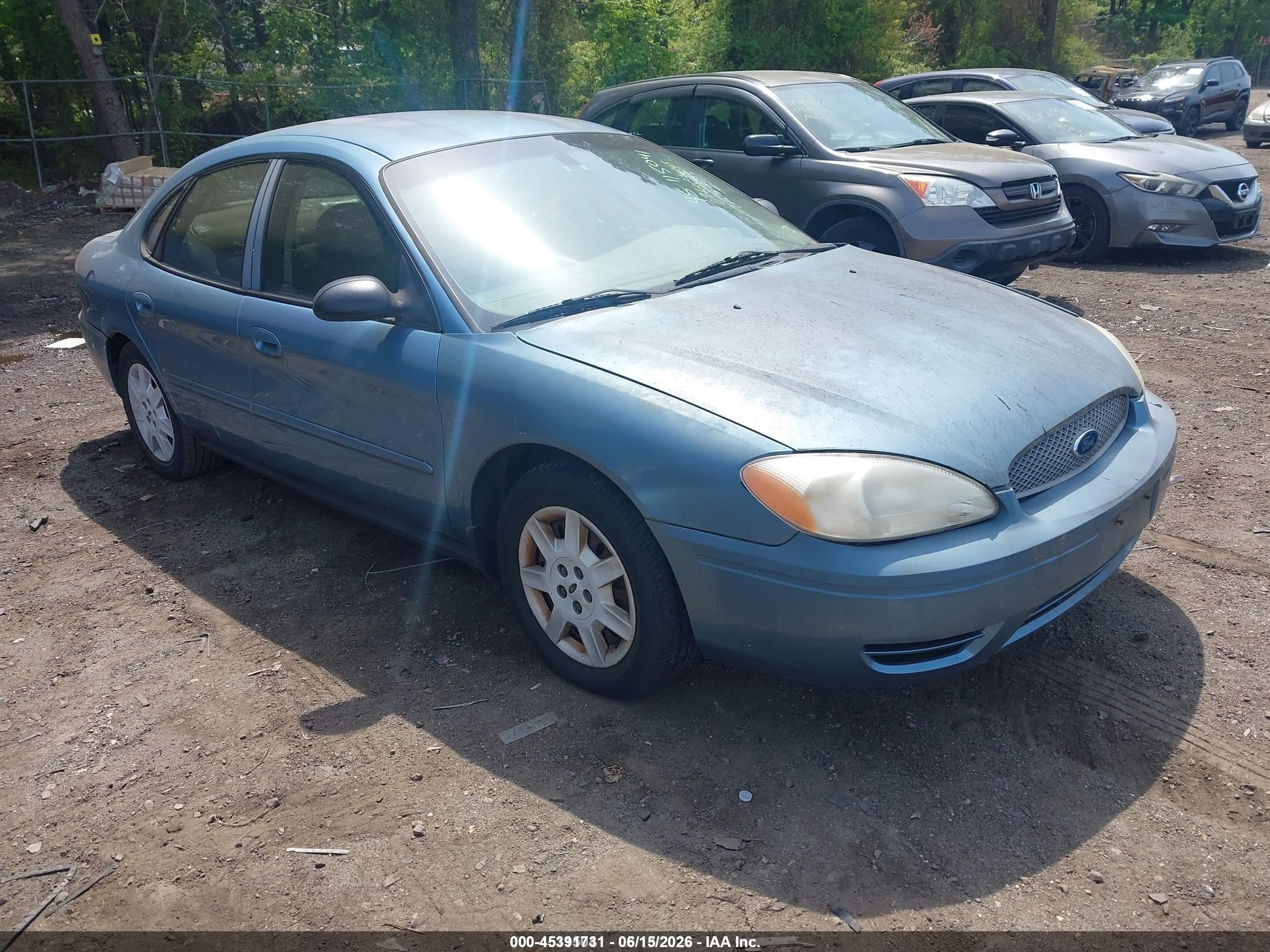 2007 Ford Taurus Se Blue vin: 1FAFP53UX7A106516