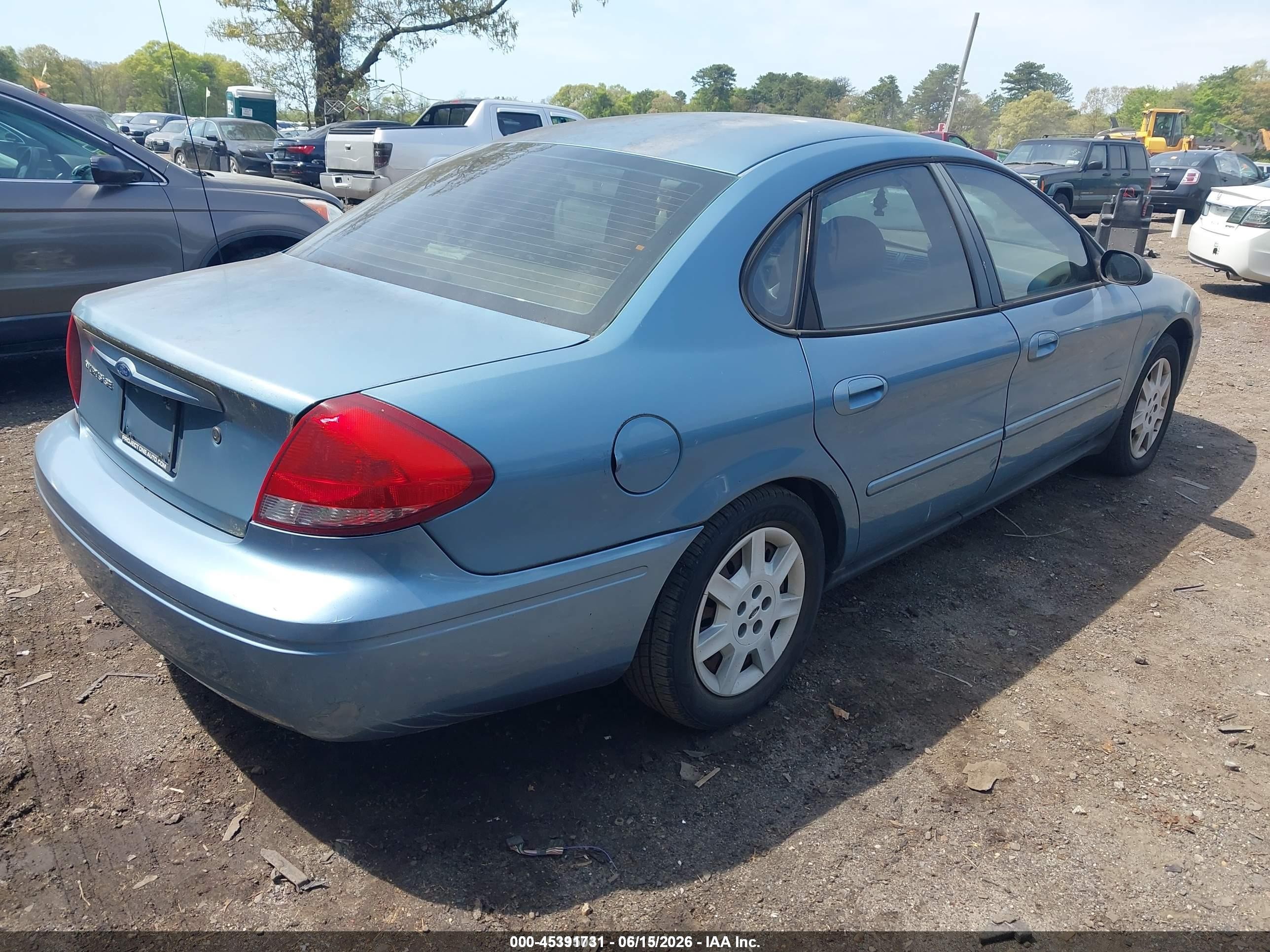 2007 Ford Taurus Se Blue vin: 1FAFP53UX7A106516
