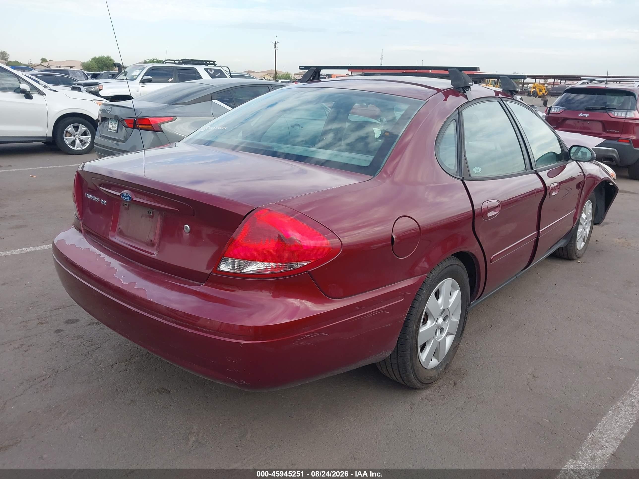 2007 Ford Taurus Se Red vin: 1FAFP53UX7A112123
