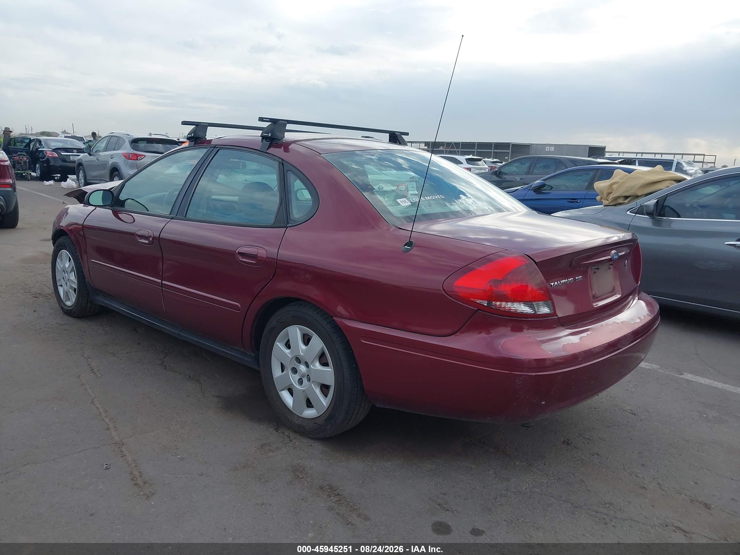 2007 Ford Taurus Se Red vin: 1FAFP53UX7A112123