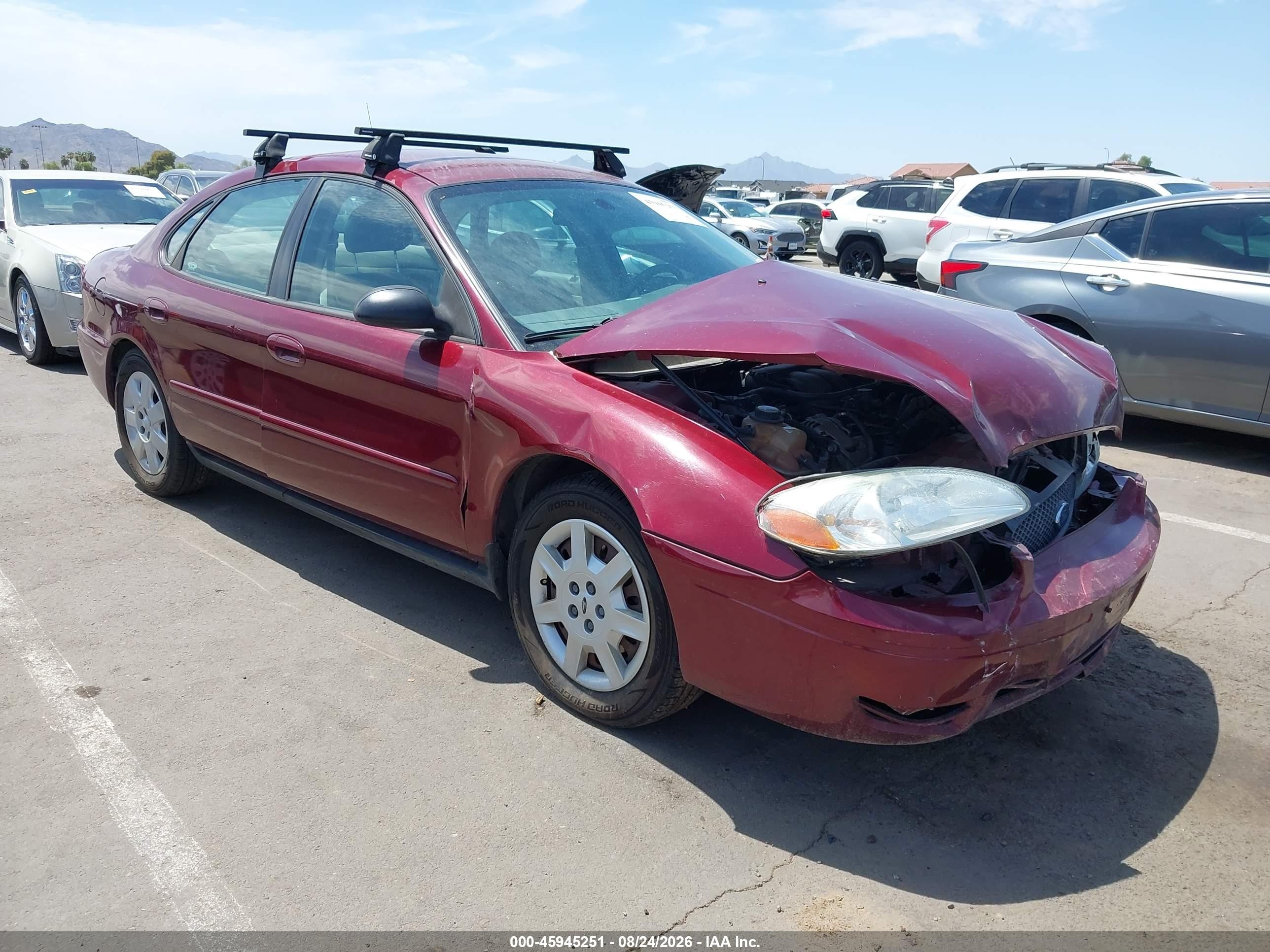 2007 Ford Taurus Se Red vin: 1FAFP53UX7A112123
