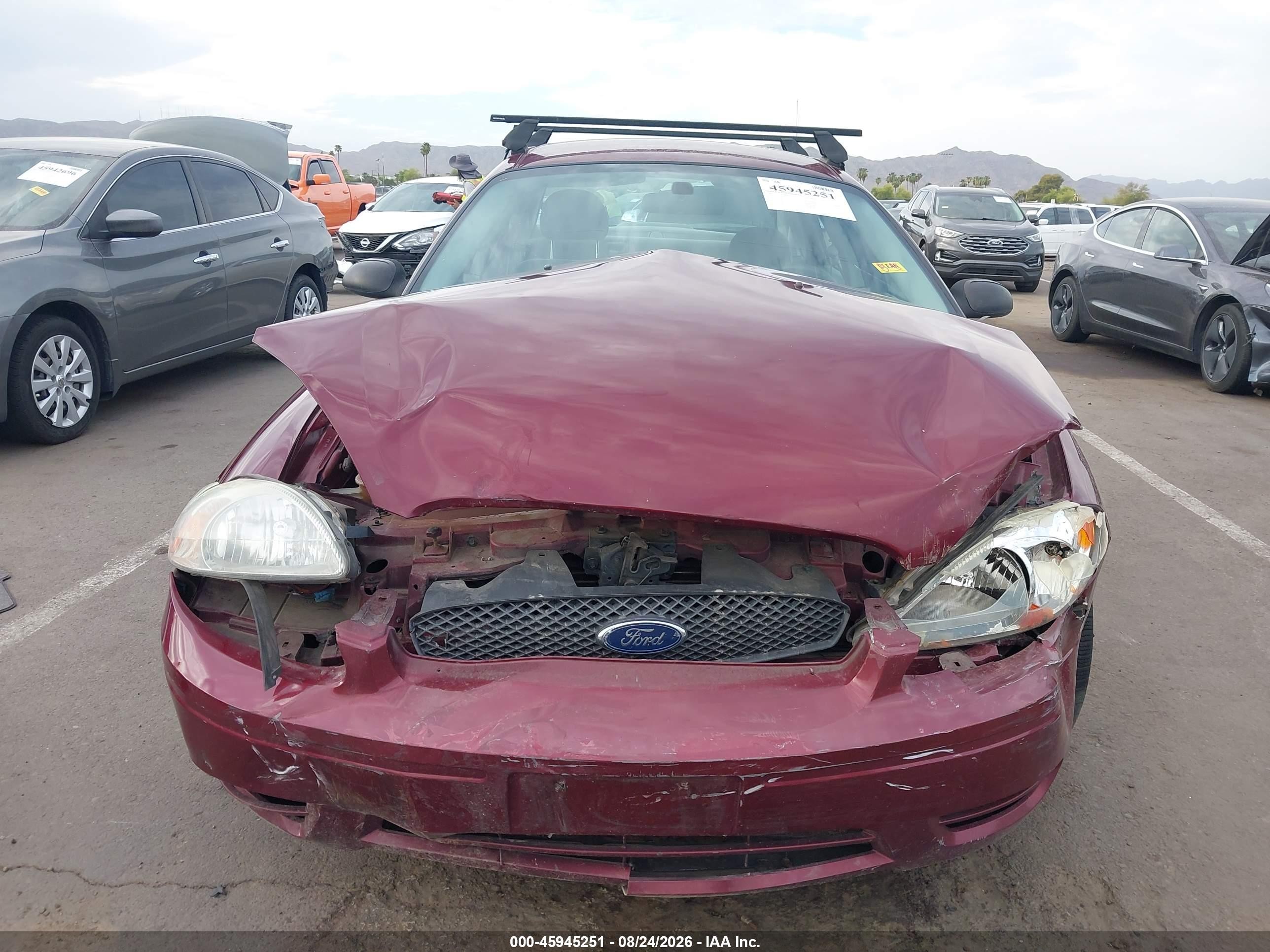 2007 Ford Taurus Se Red vin: 1FAFP53UX7A112123