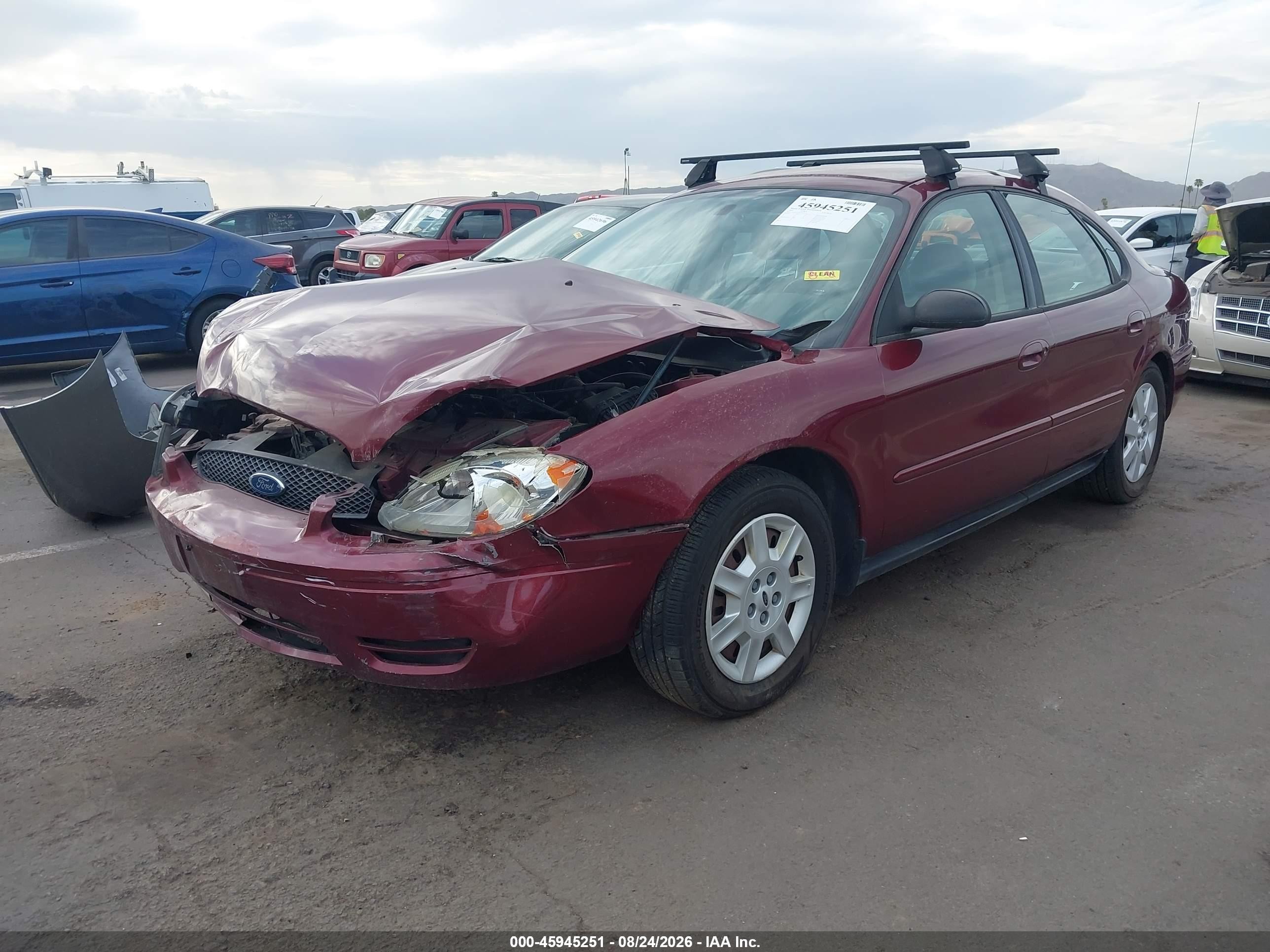 2007 Ford Taurus Se Red vin: 1FAFP53UX7A112123