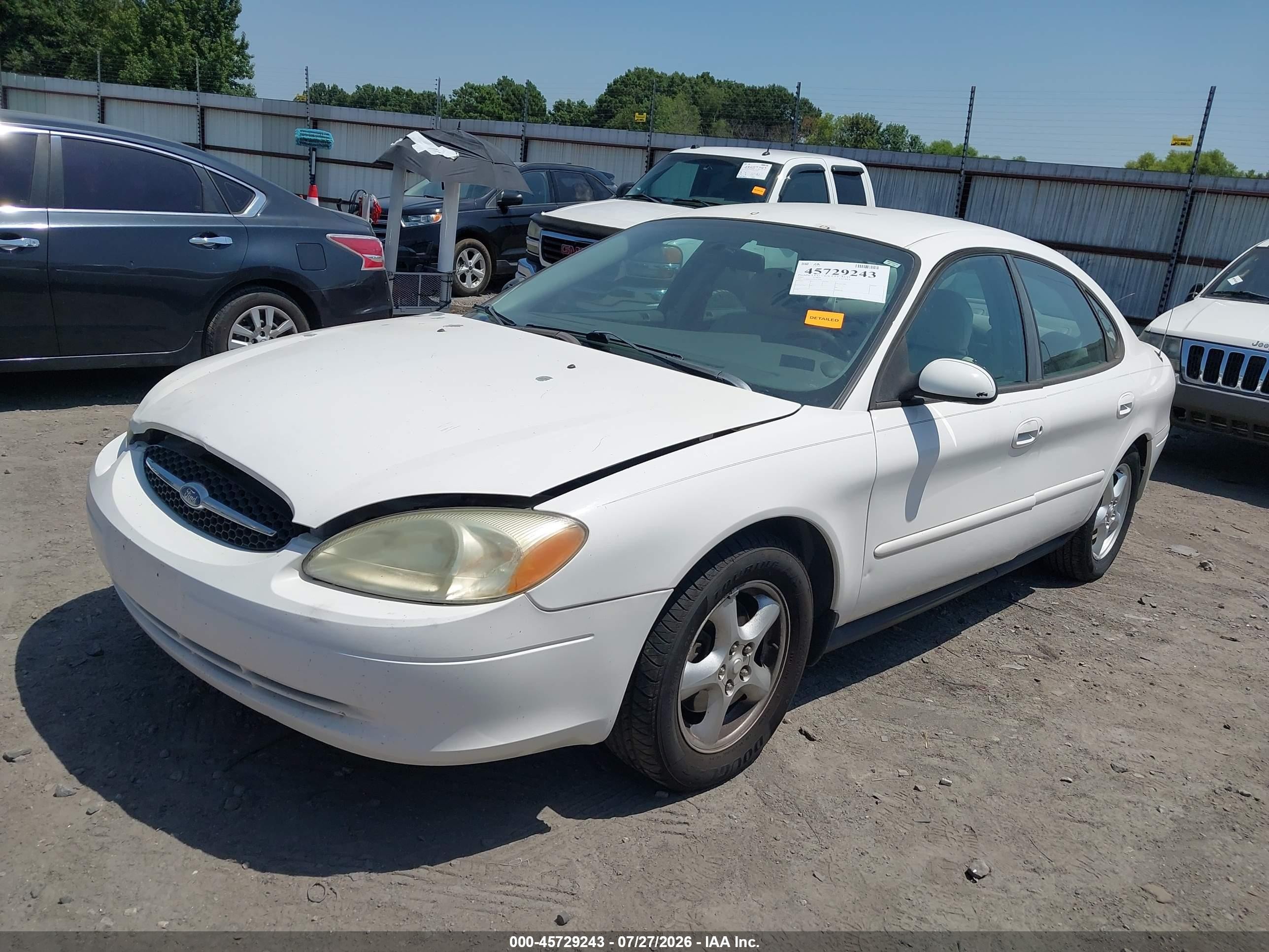 2003 Ford Taurus Ses White vin: 1FAFP55213G191698
