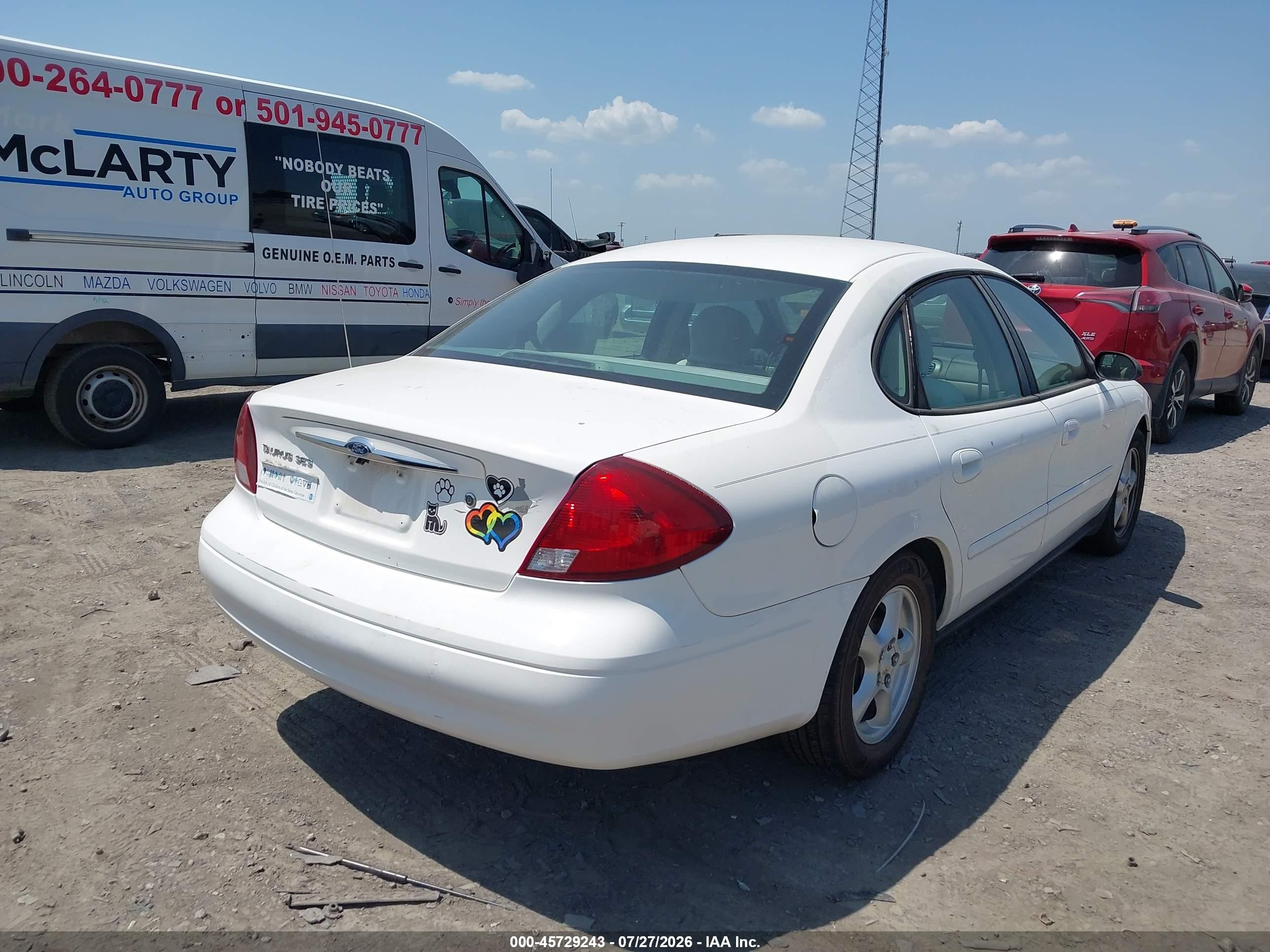 2003 Ford Taurus Ses White vin: 1FAFP55213G191698