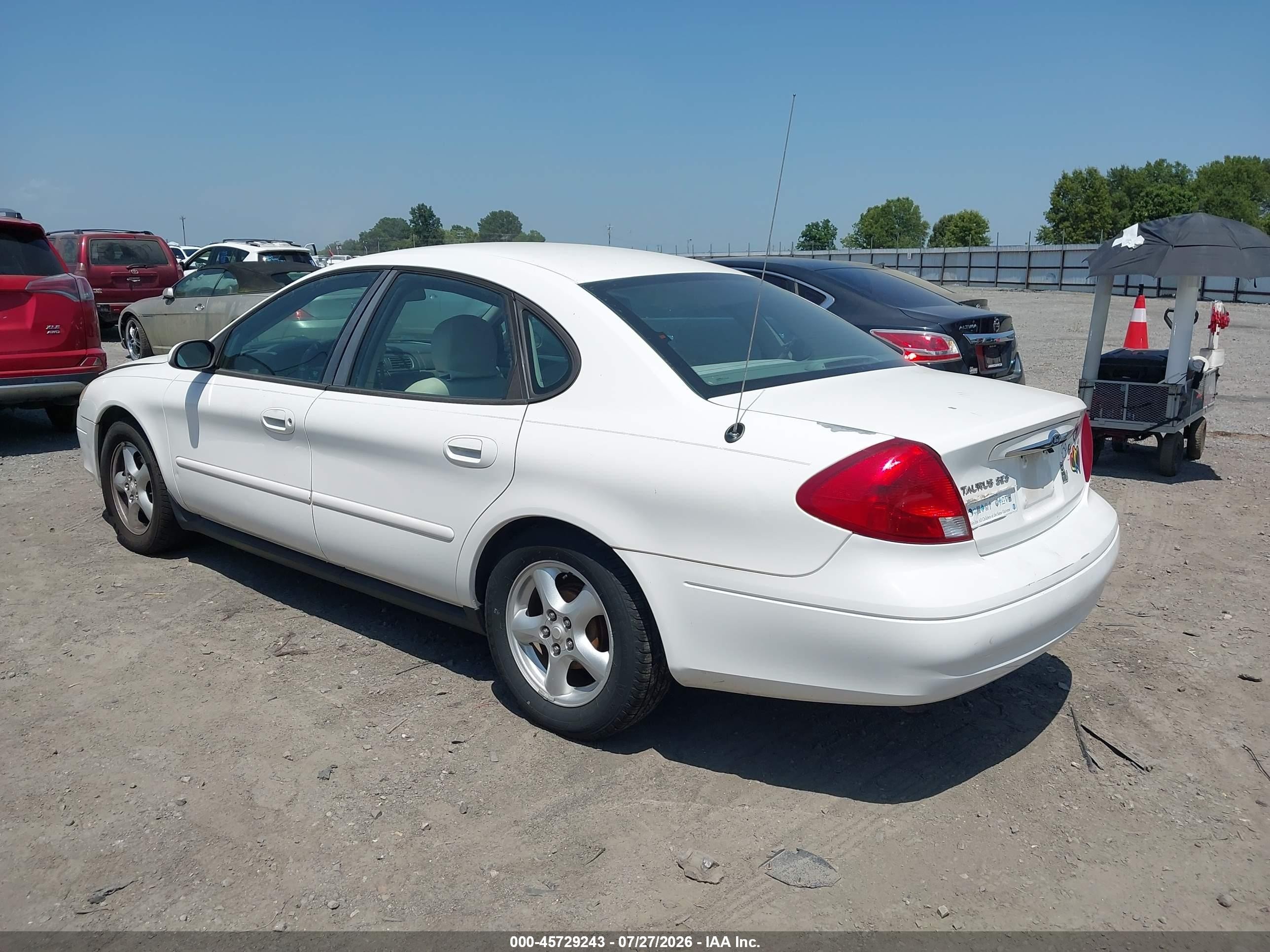2003 Ford Taurus Ses White vin: 1FAFP55213G191698