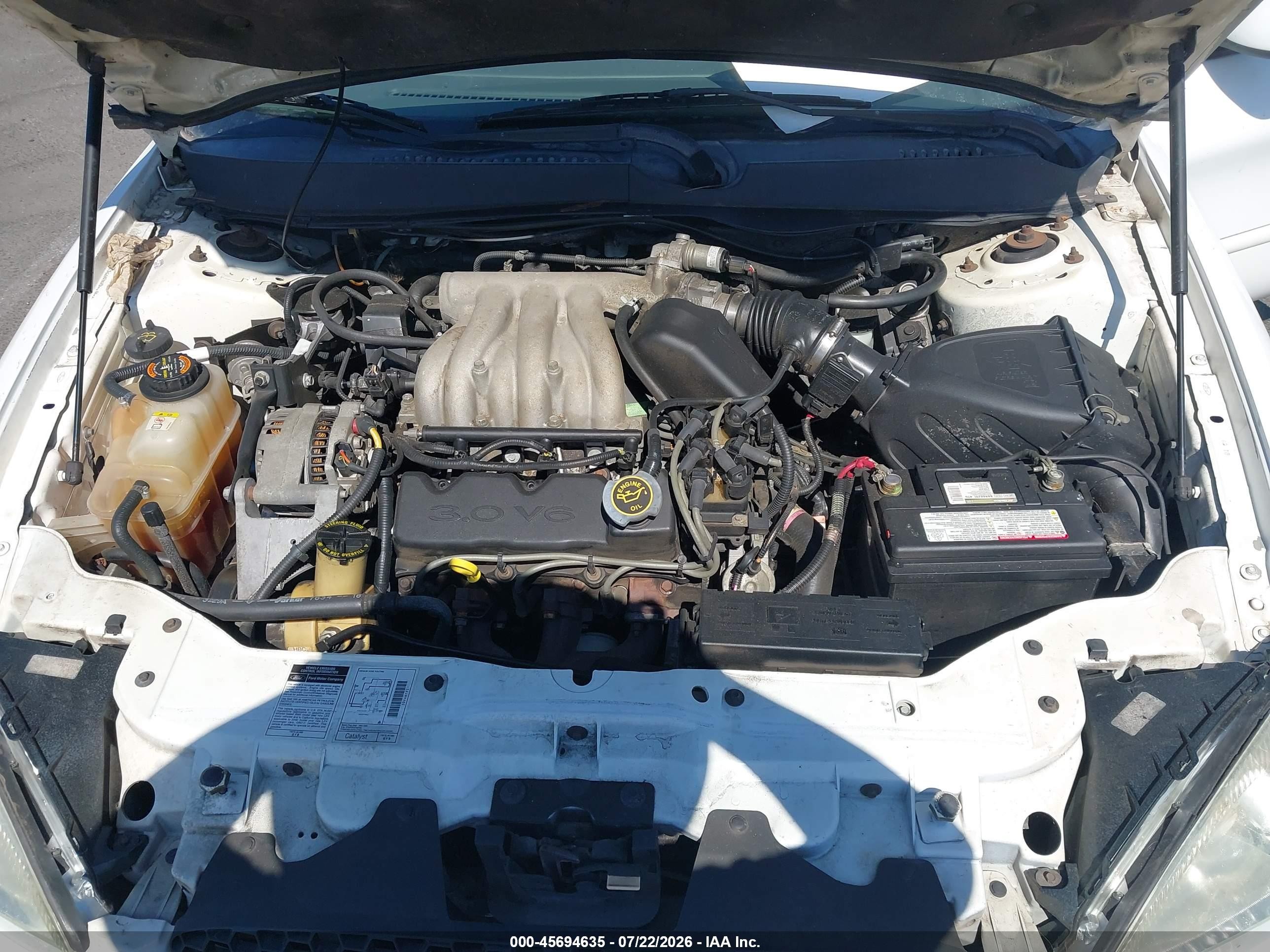2000 Ford Taurus Ses White vin: 1FAFP5522YG140346