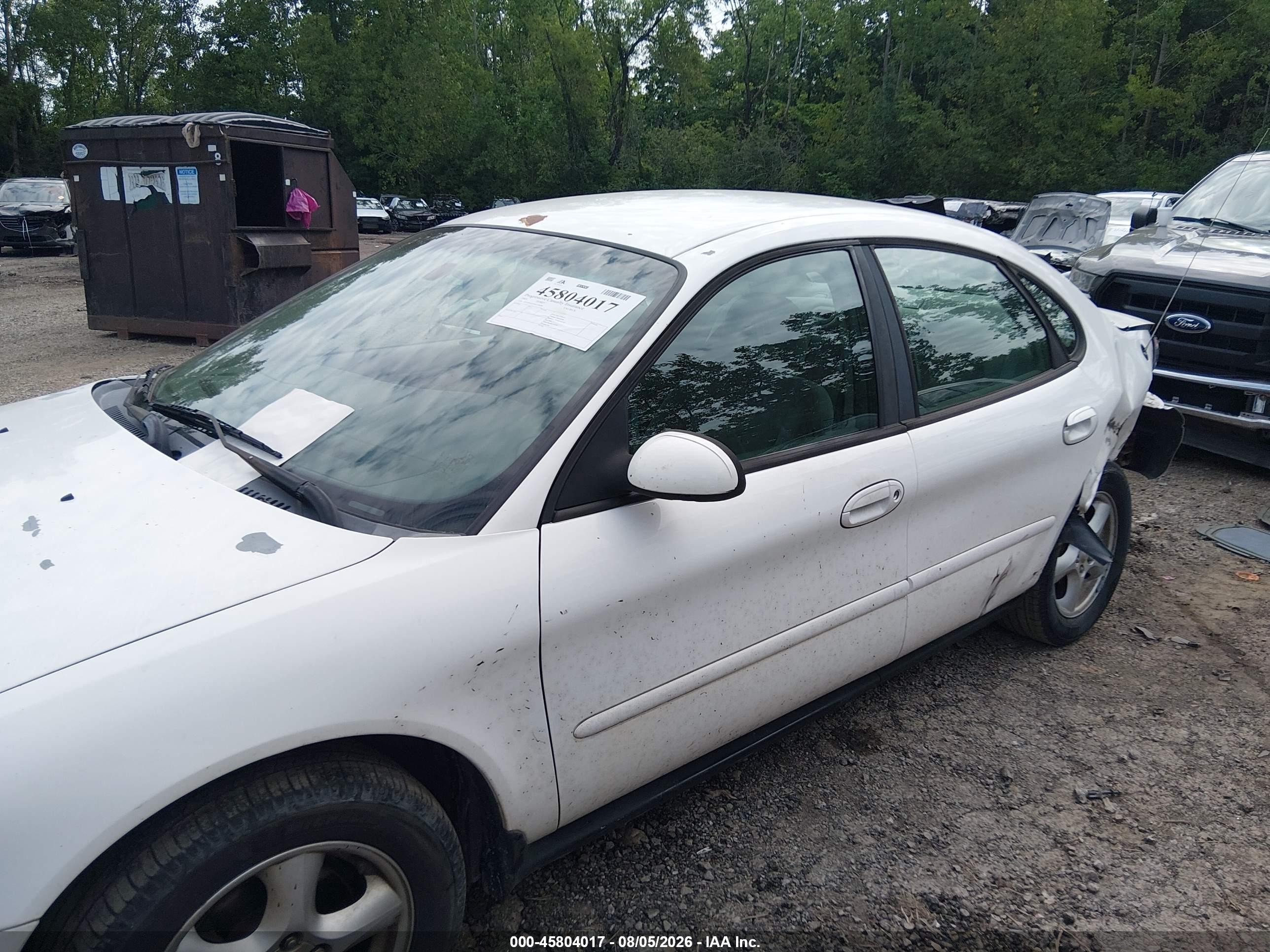 2003 Ford Taurus Ses White vin: 1FAFP55253G137658