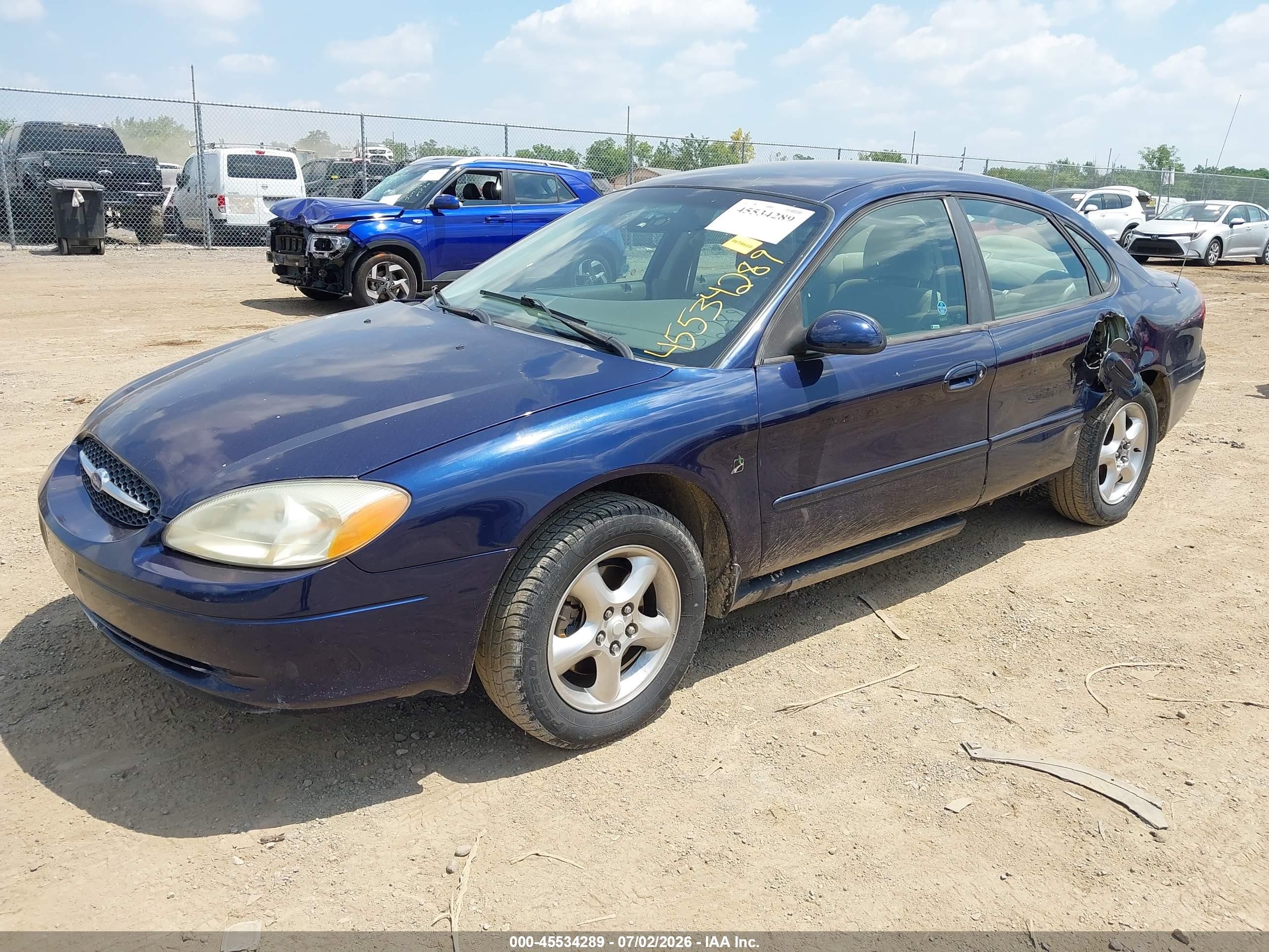 2001 Ford Taurus Ses Blue vin: 1FAFP552X1A266480