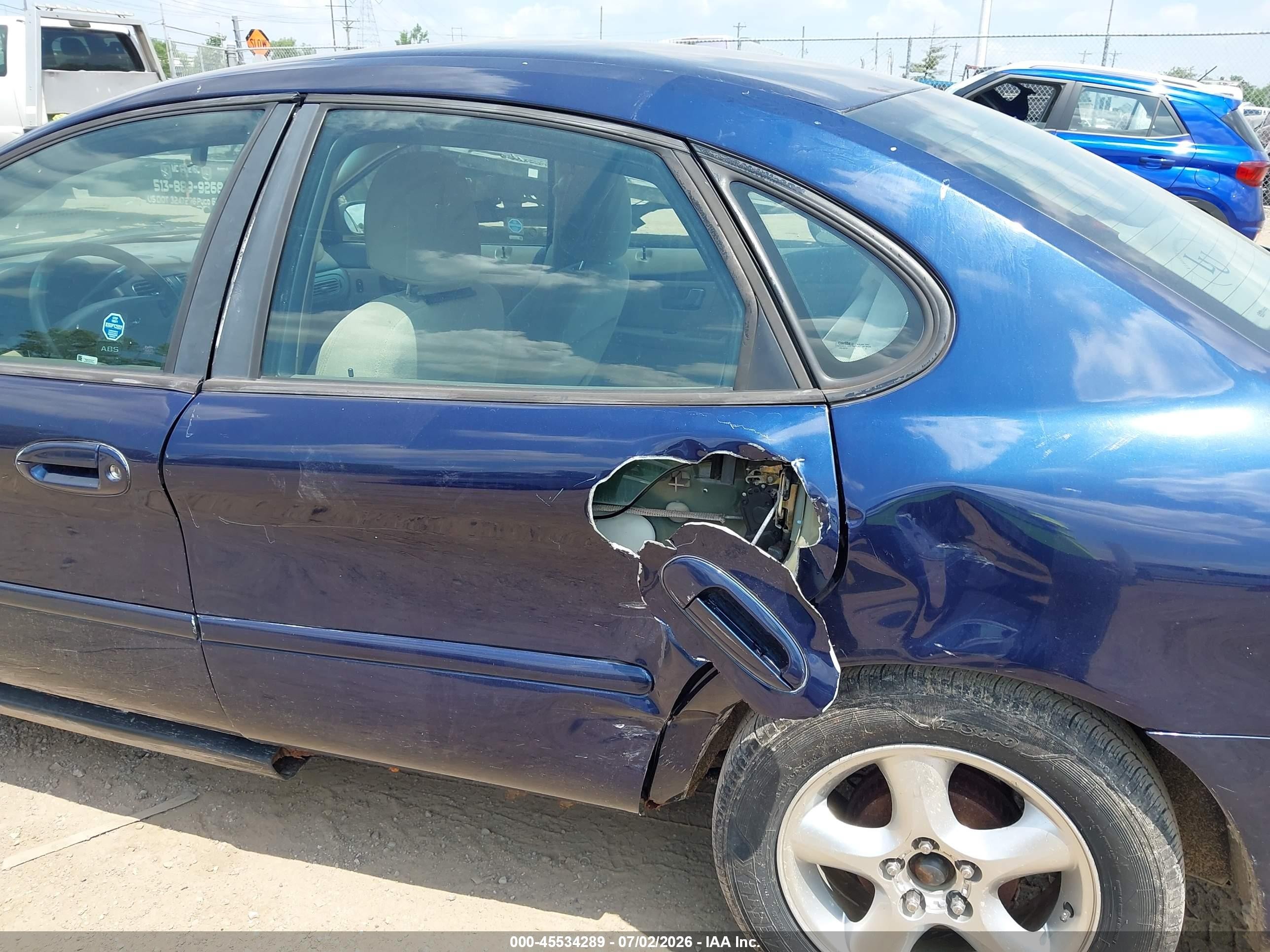 2001 Ford Taurus Ses Blue vin: 1FAFP552X1A266480