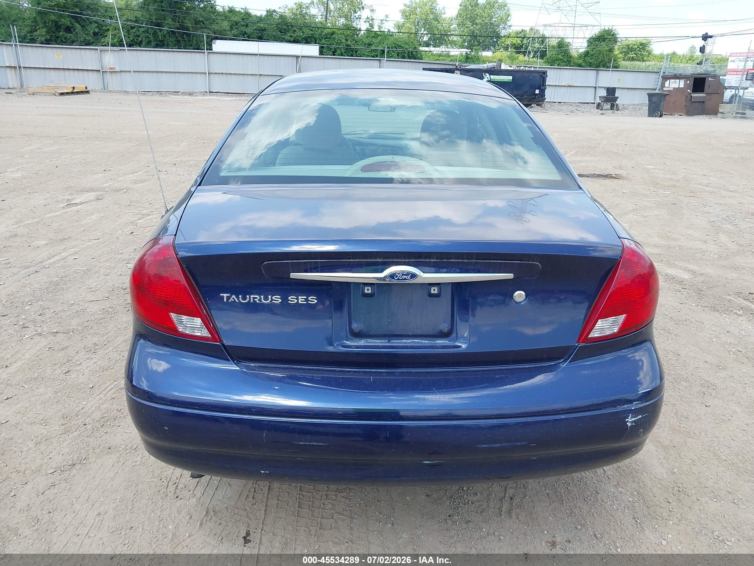 2001 Ford Taurus Ses Blue vin: 1FAFP552X1A266480