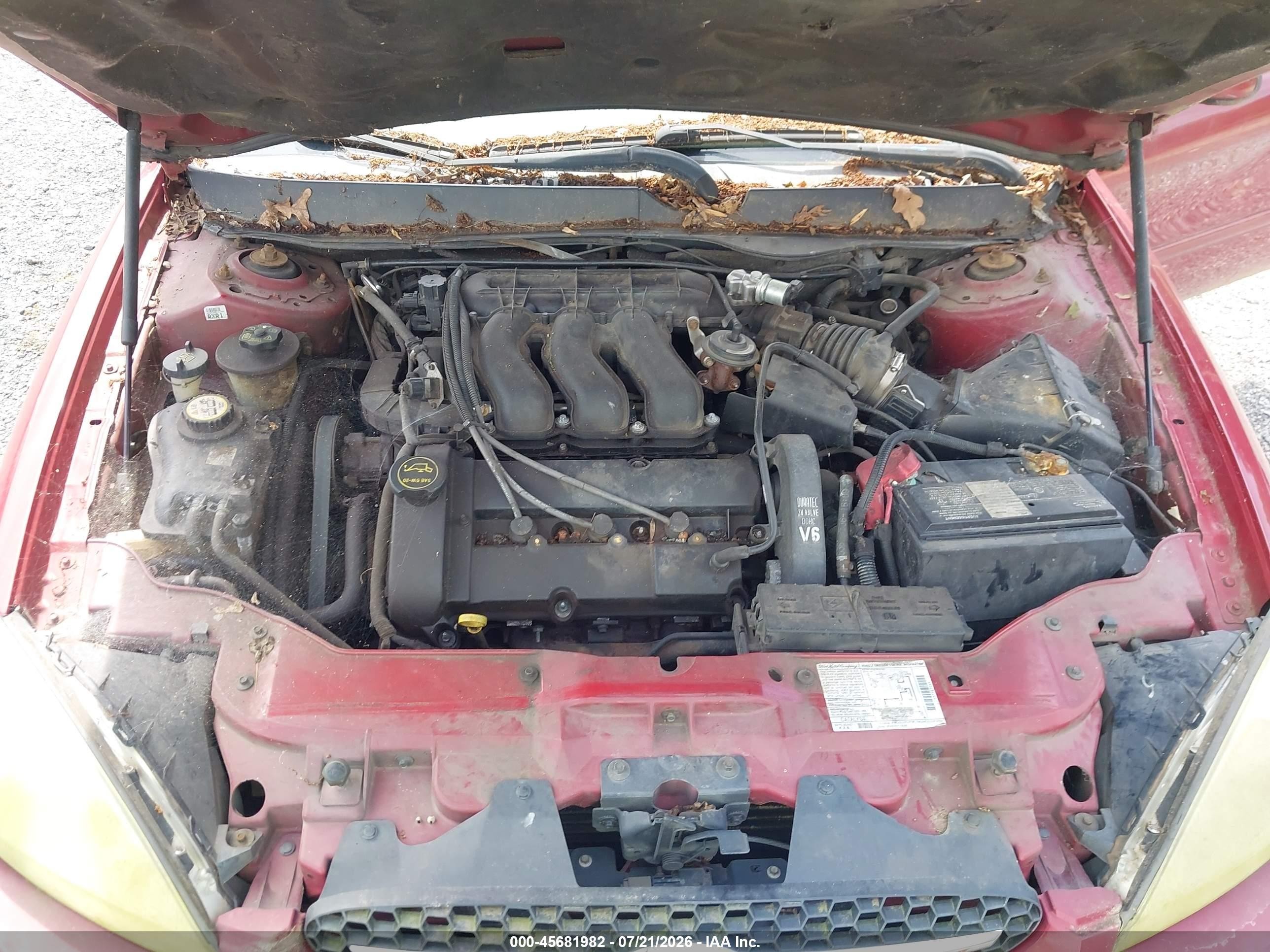 2003 Ford Taurus Ses Красный vin: 1FAFP55S13A113425