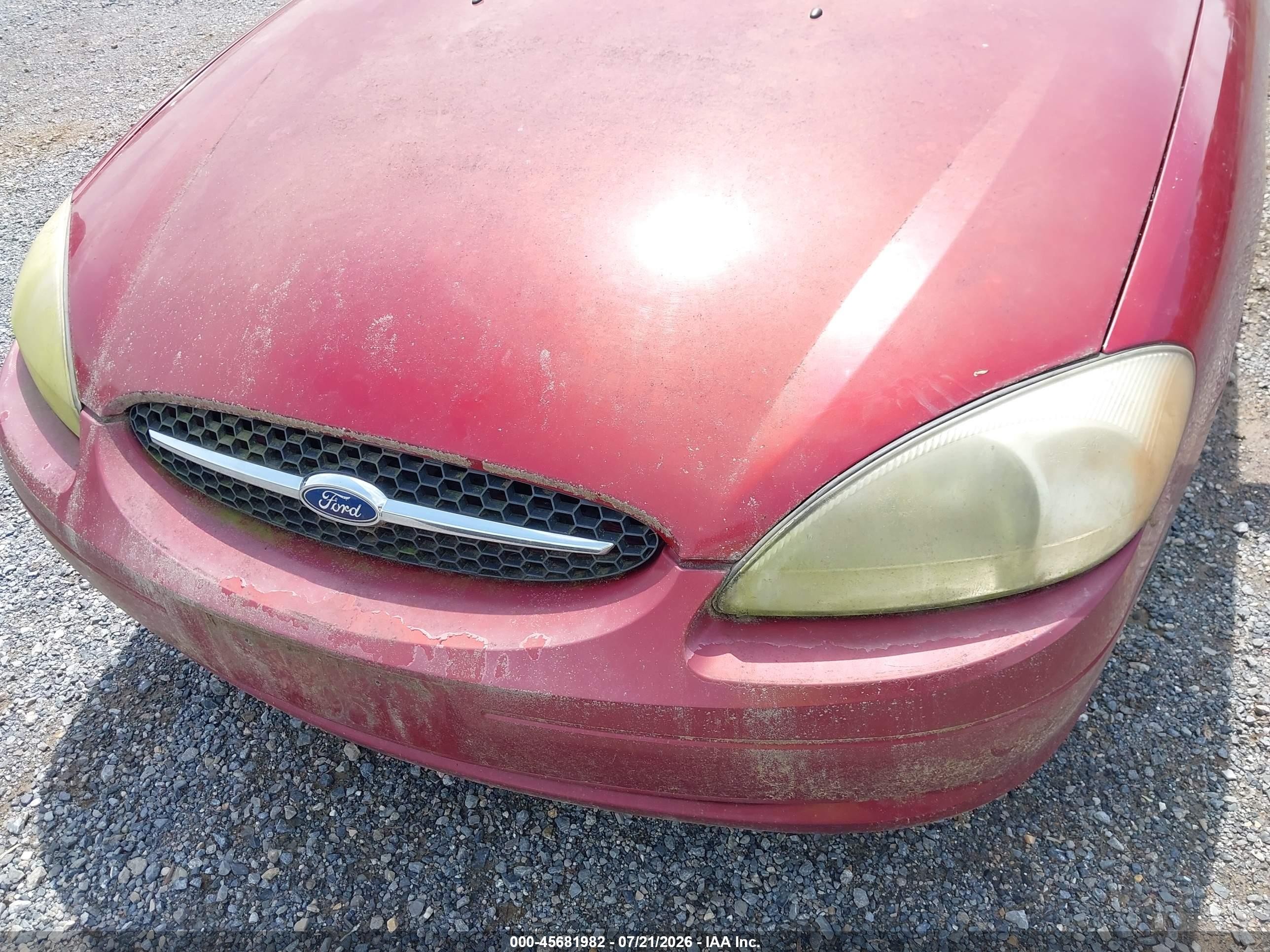 2003 Ford Taurus Ses Красный vin: 1FAFP55S13A113425