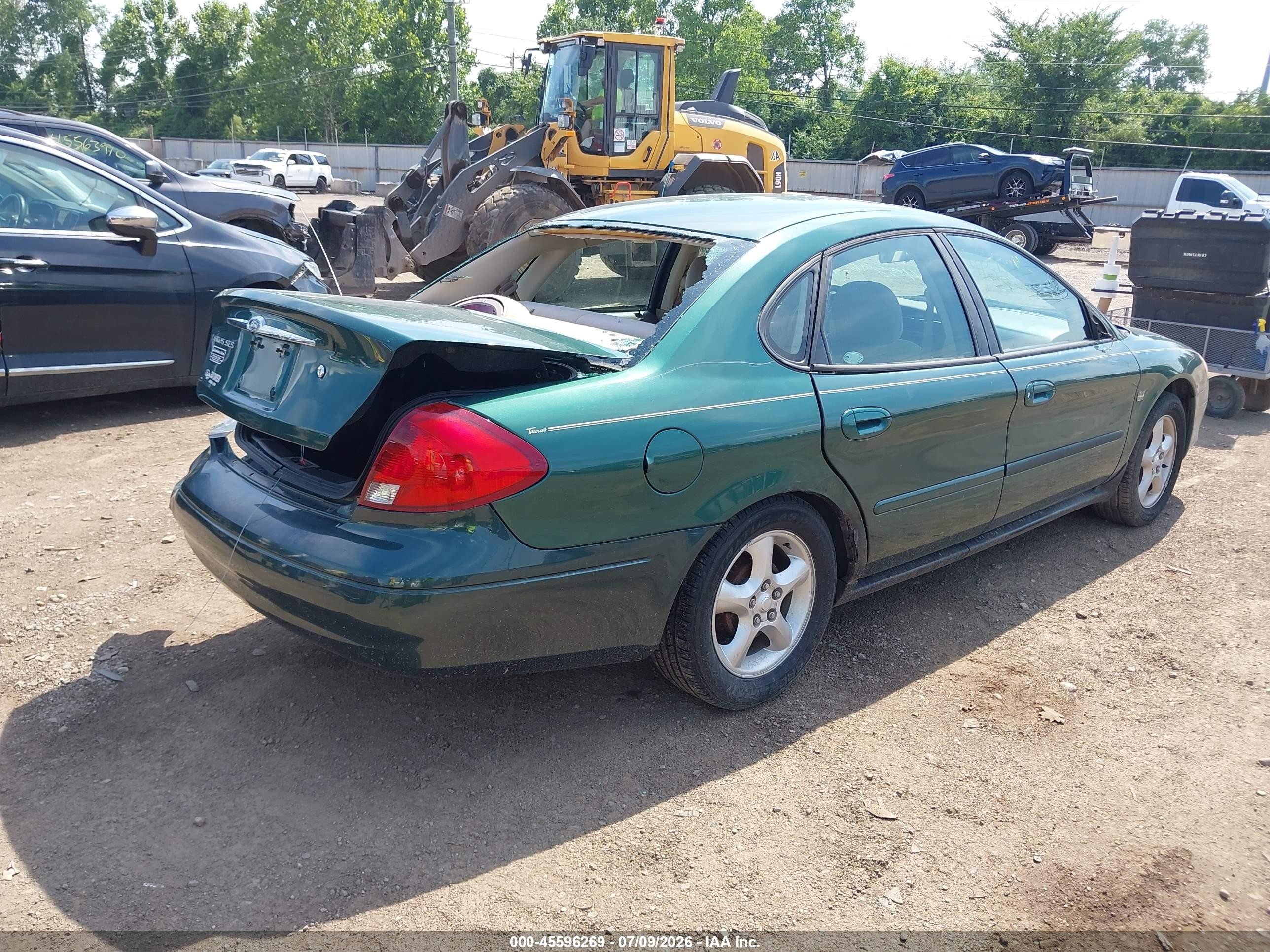 2000 Ford Taurus Ses Green vin: 1FAFP55S3YA286130