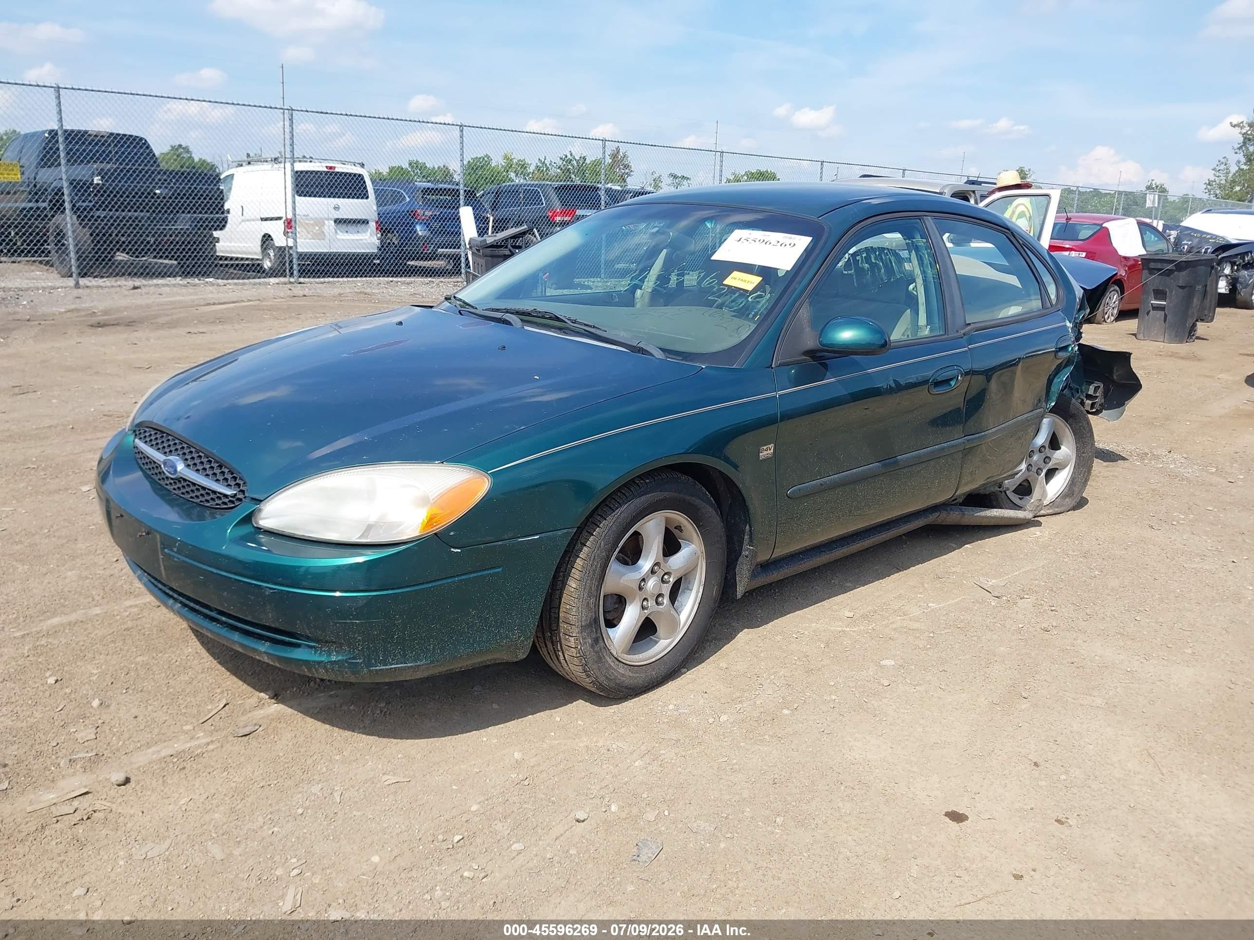 2000 Ford Taurus Ses Green vin: 1FAFP55S3YA286130