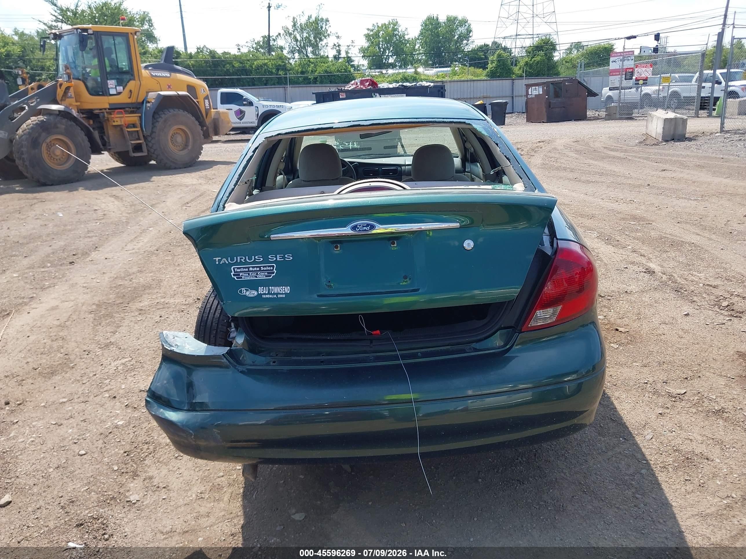 2000 Ford Taurus Ses Green vin: 1FAFP55S3YA286130