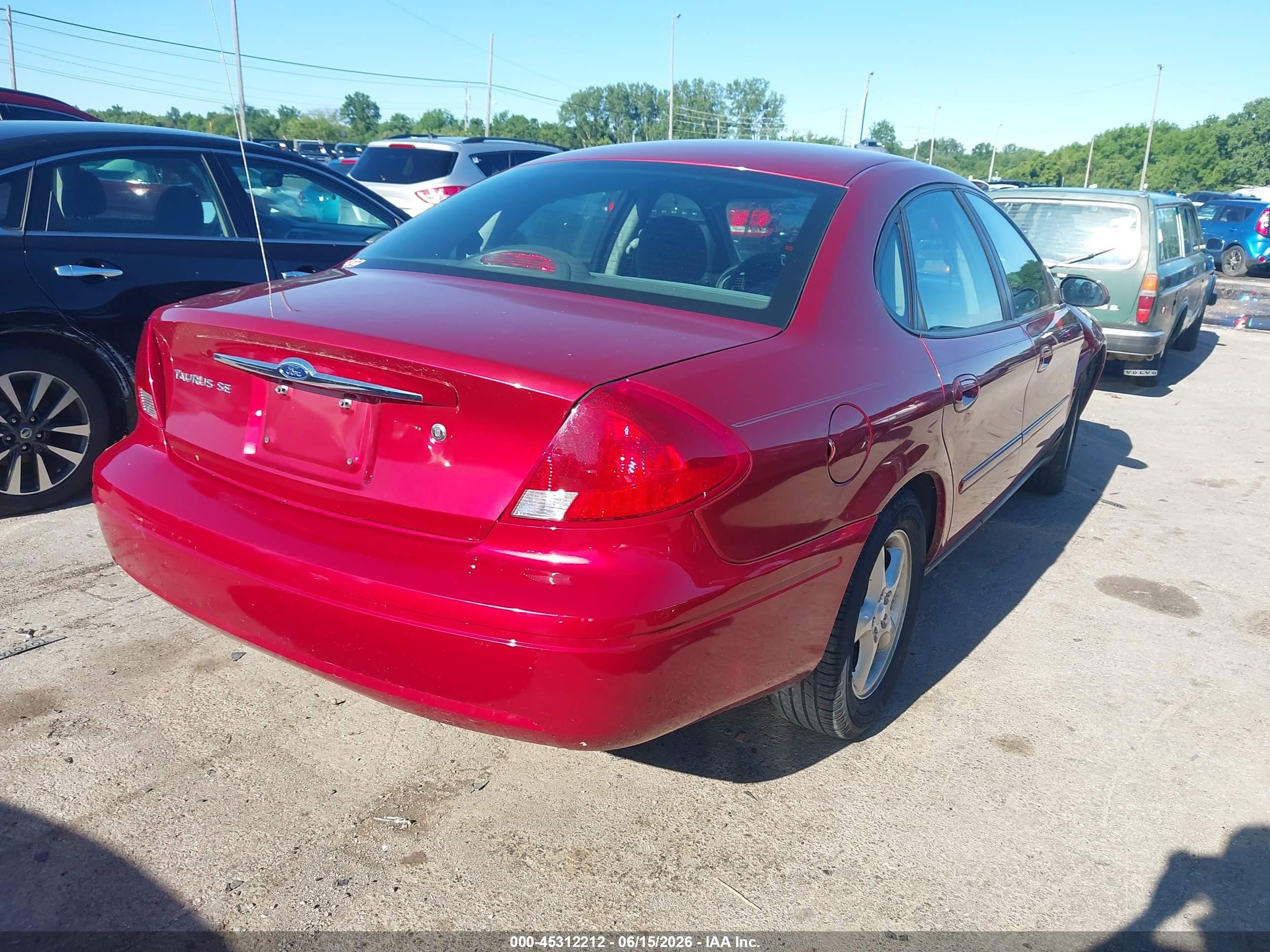 2000 Ford Taurus Ses Burgundy vin: 1FAFP55S4YA206785