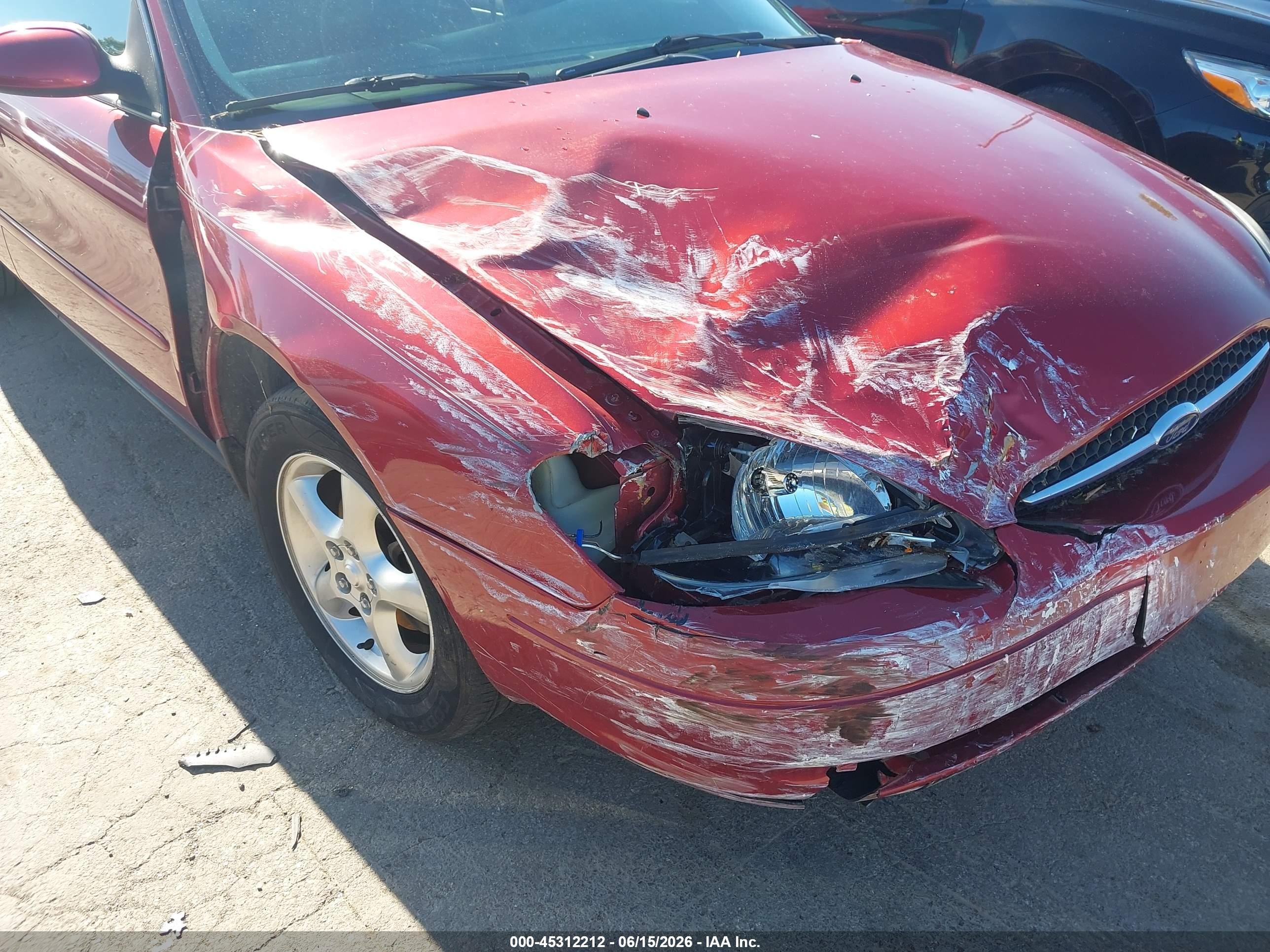 2000 Ford Taurus Ses Burgundy vin: 1FAFP55S4YA206785