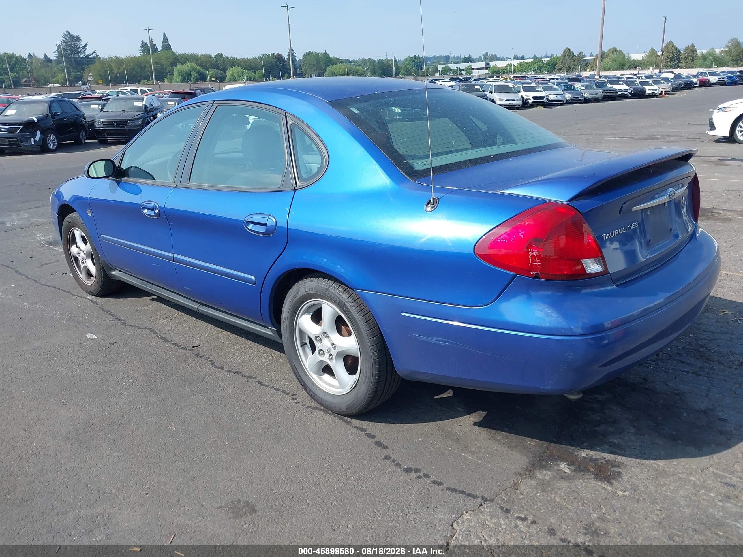 2003 Ford Taurus Ses Blue vin: 1FAFP55S53A183218