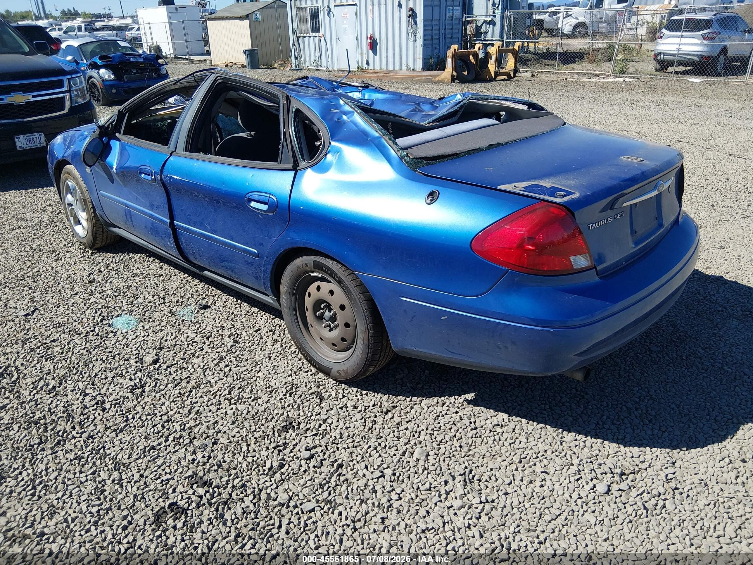 2003 Ford Taurus Ses Blue vin: 1FAFP55S63G100862