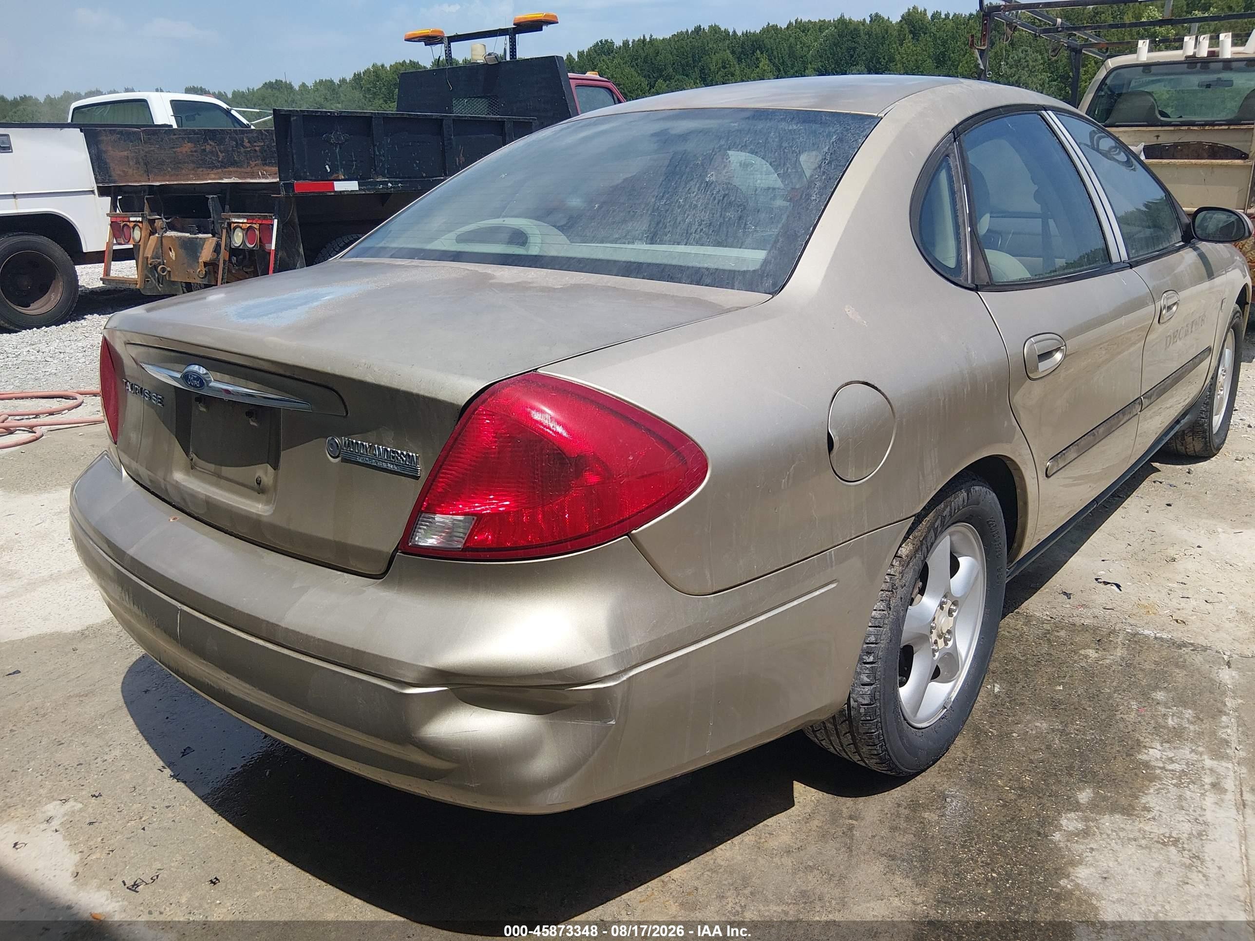 2000 Ford Taurus Ses Beige vin: 1FAFP55S7YA130267