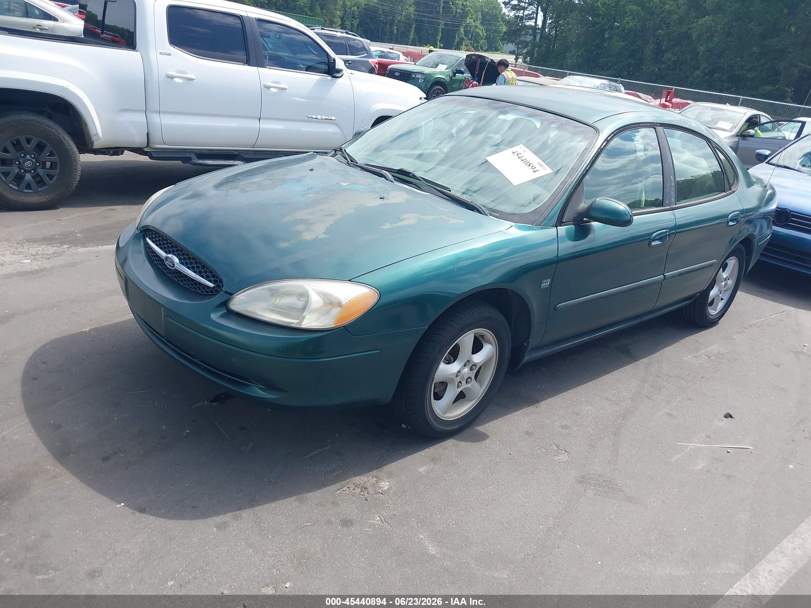 2000 Ford Taurus Ses Green vin: 1FAFP55S7YA187293
