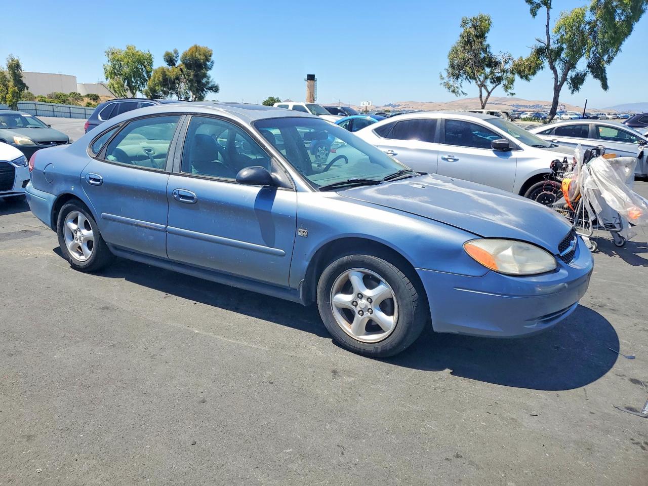 2000 Ford Taurus Ses Blue vin: 1FAFP55S7YA212273